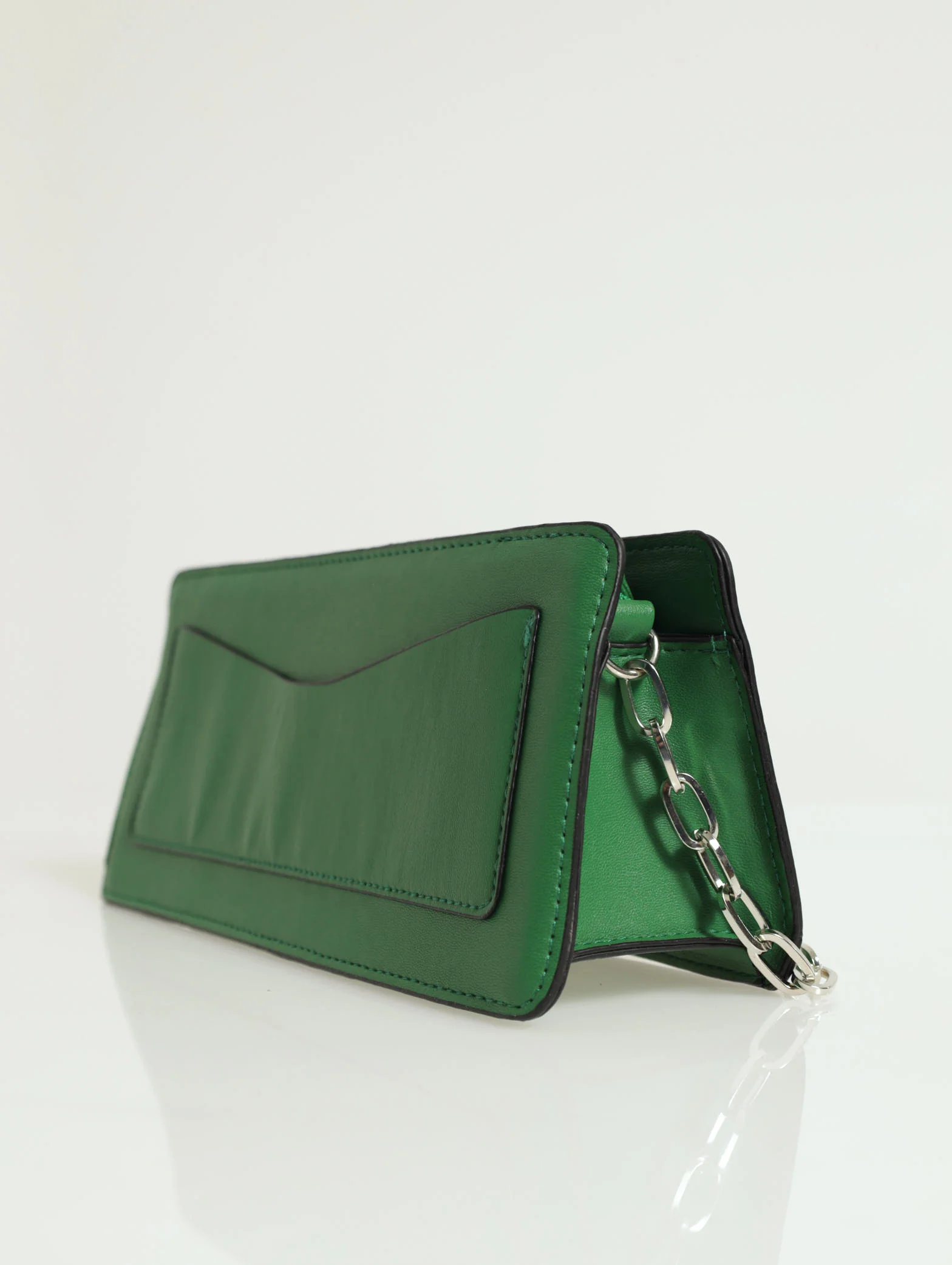 Rectangular Metal Chain Shoulder Bag - Image 3