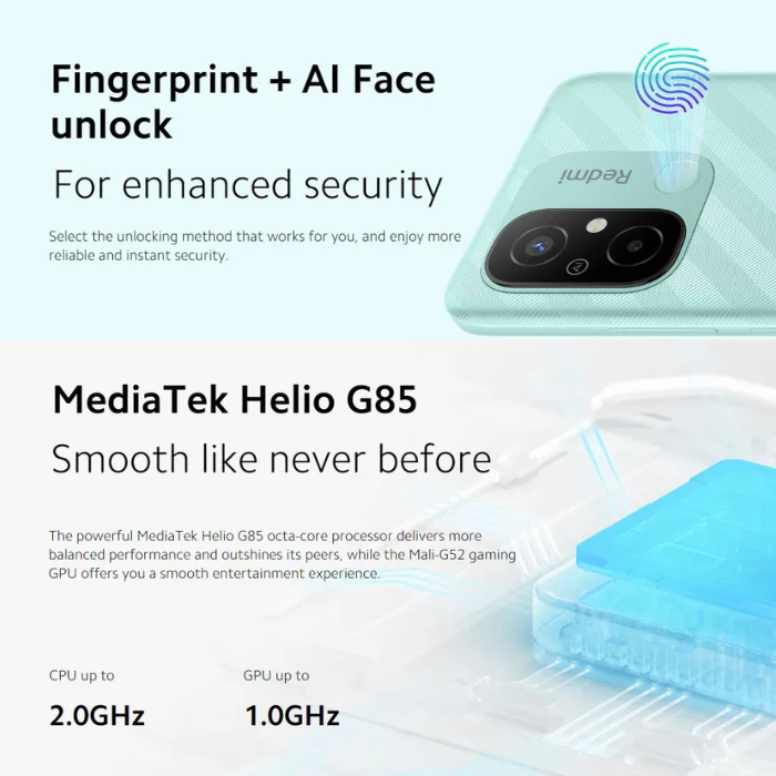 Redmi 12C Blue Cellphone Vodacom - Image 8