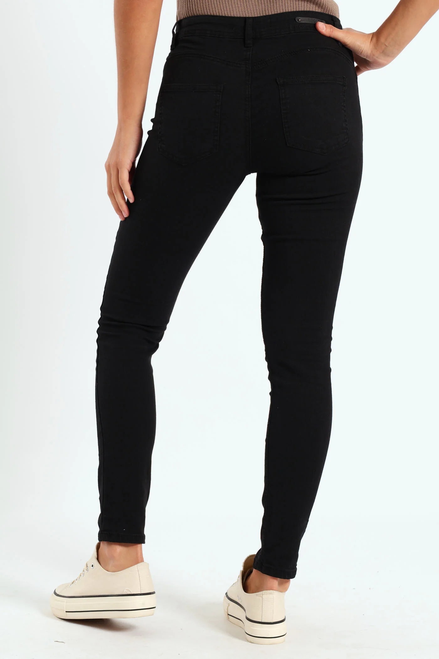 Regular Rise Push-Up Skinny Jean - Black - Image 4