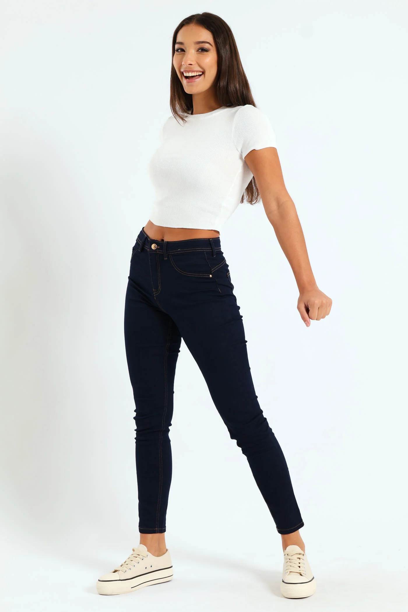 Regular Rise Push-Up Skinny Jean - Ink - Image 2