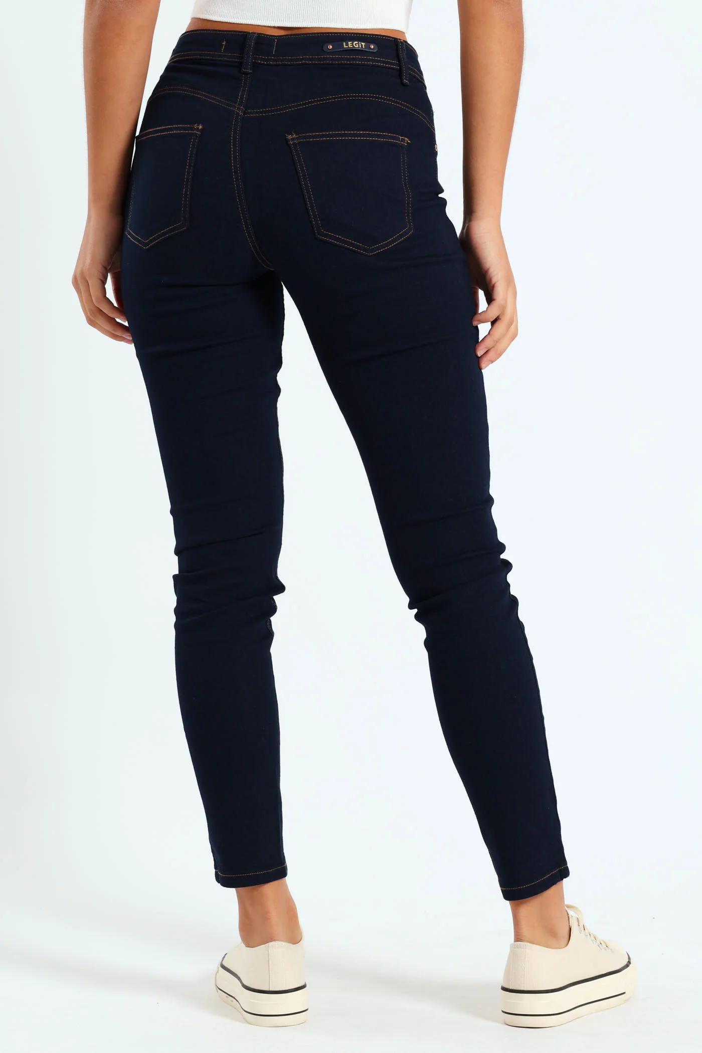 Regular Rise Push-Up Skinny Jean - Ink - Image 4