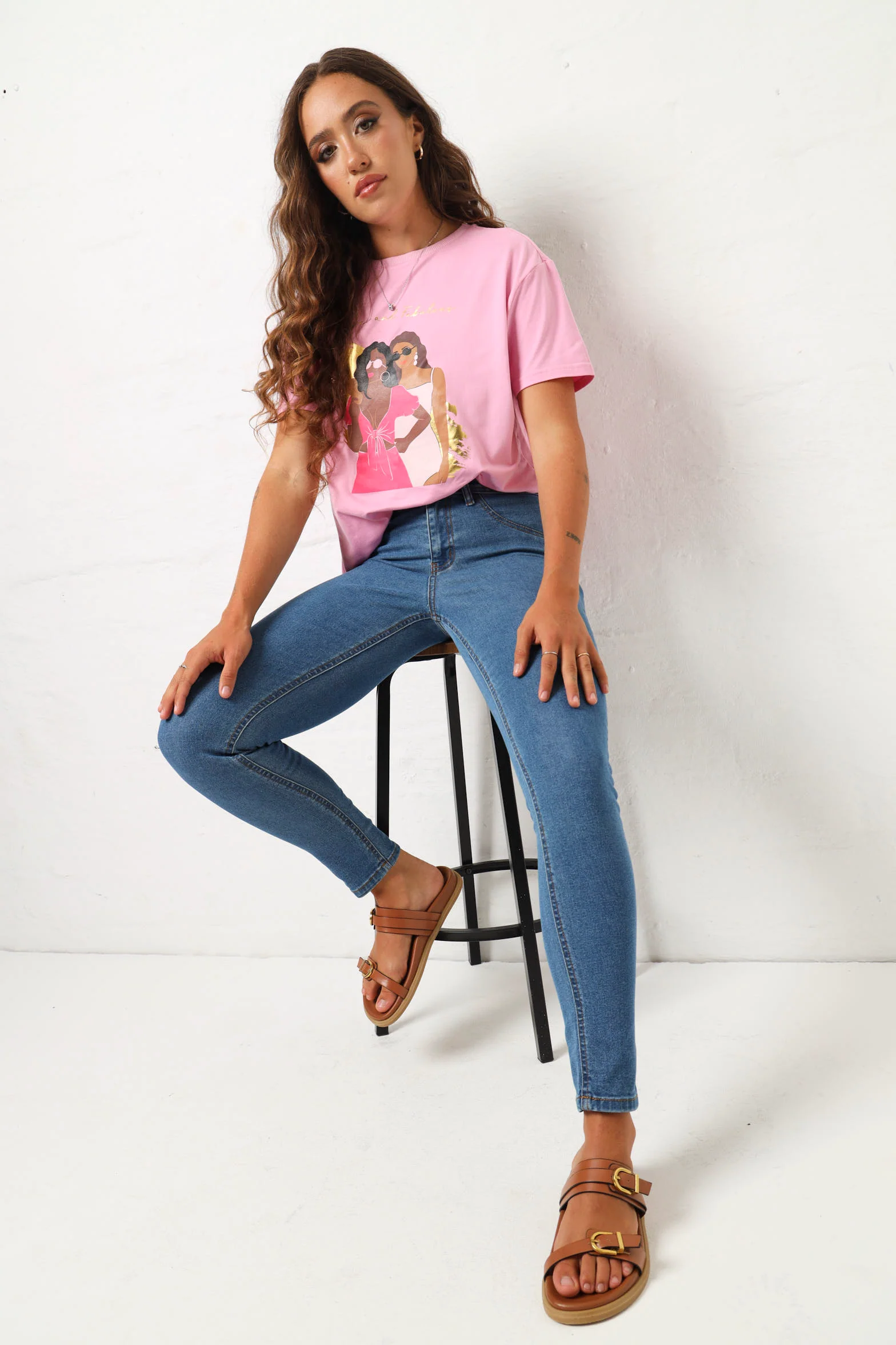 Regular Rise Push-Up Skinny Jean - Stonewash - Image 5