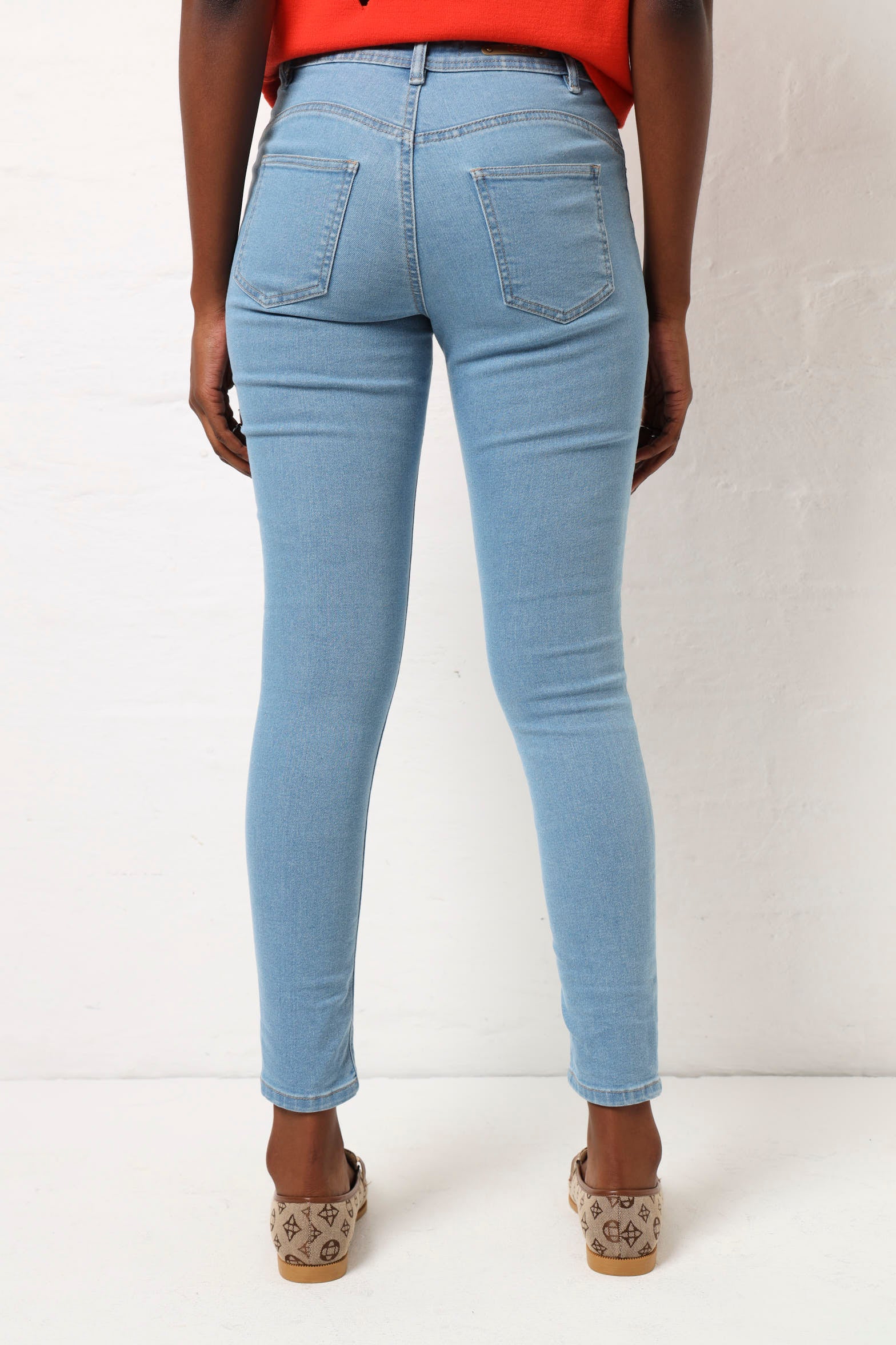 Regular Rise Push-Up Skinny - Light Blue - Image 4