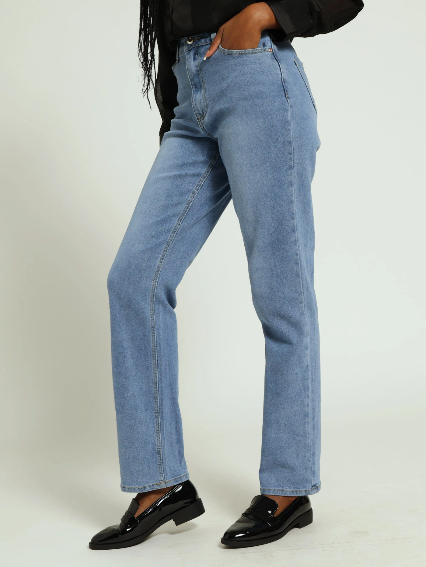 Regular Rise Straightleg Jean - Stonewash - Image 2