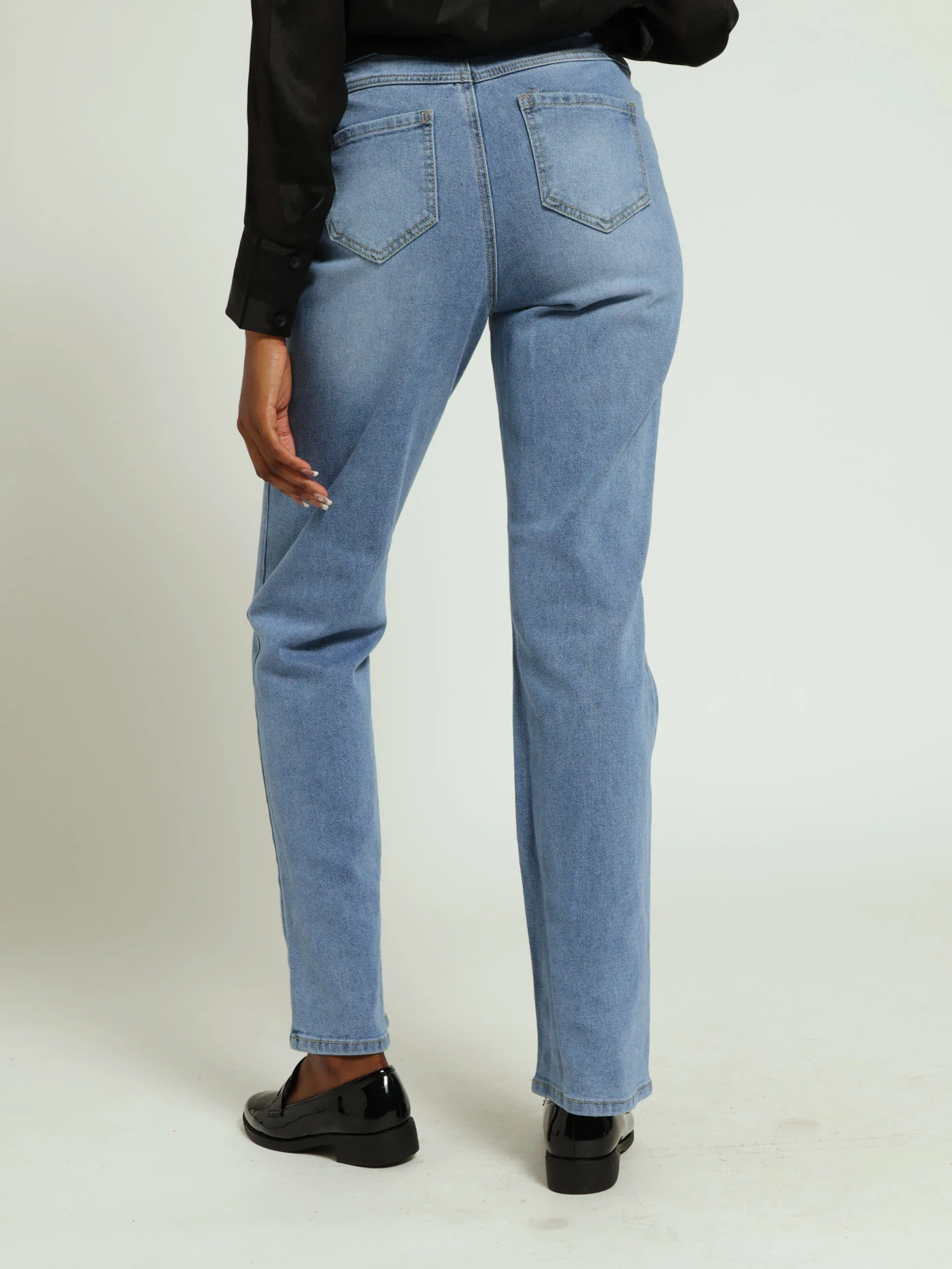 Regular Rise Straightleg Jean - Stonewash - Image 3