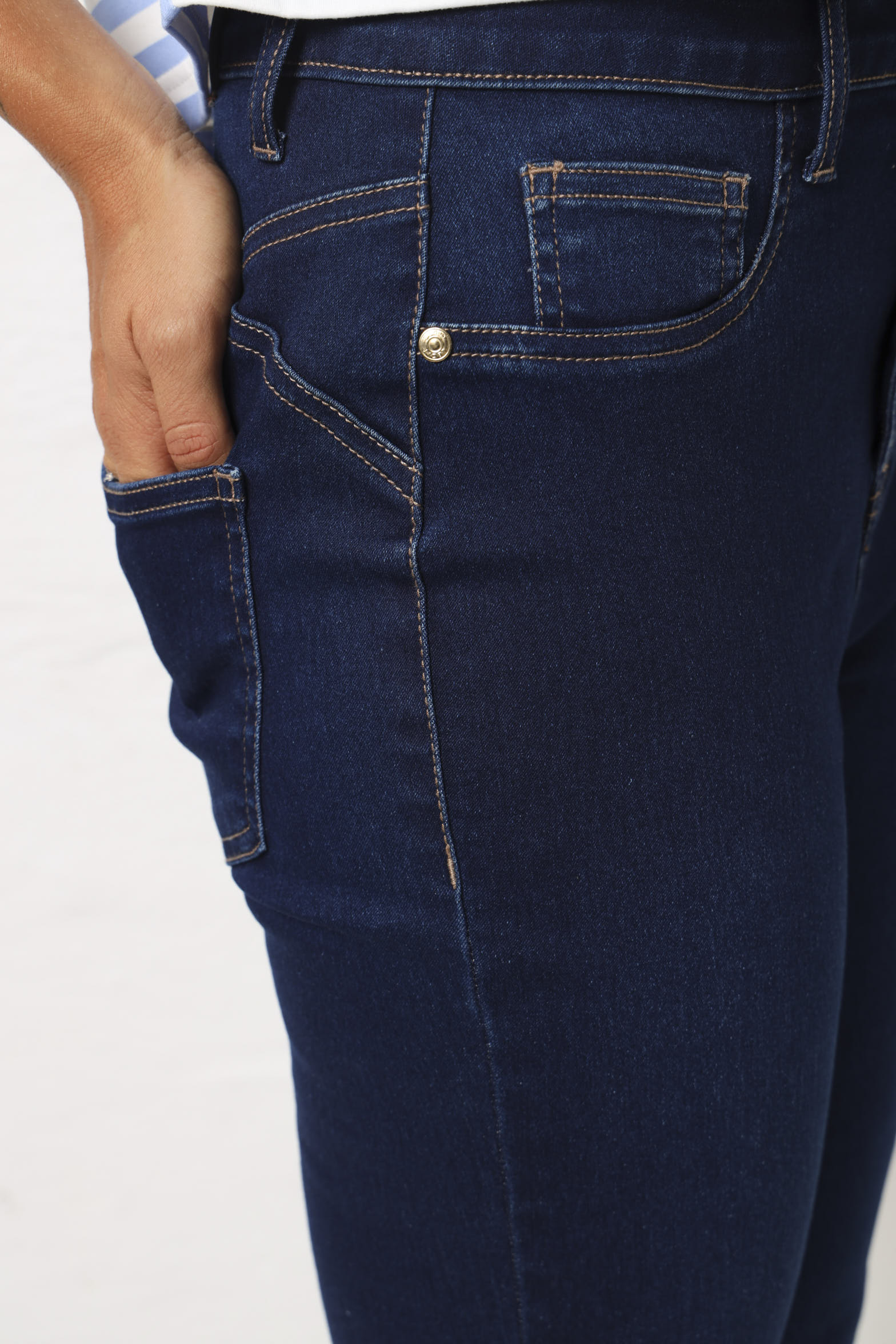 Release Hem Ankle Grazer Jean - Dark Wash - Image 5