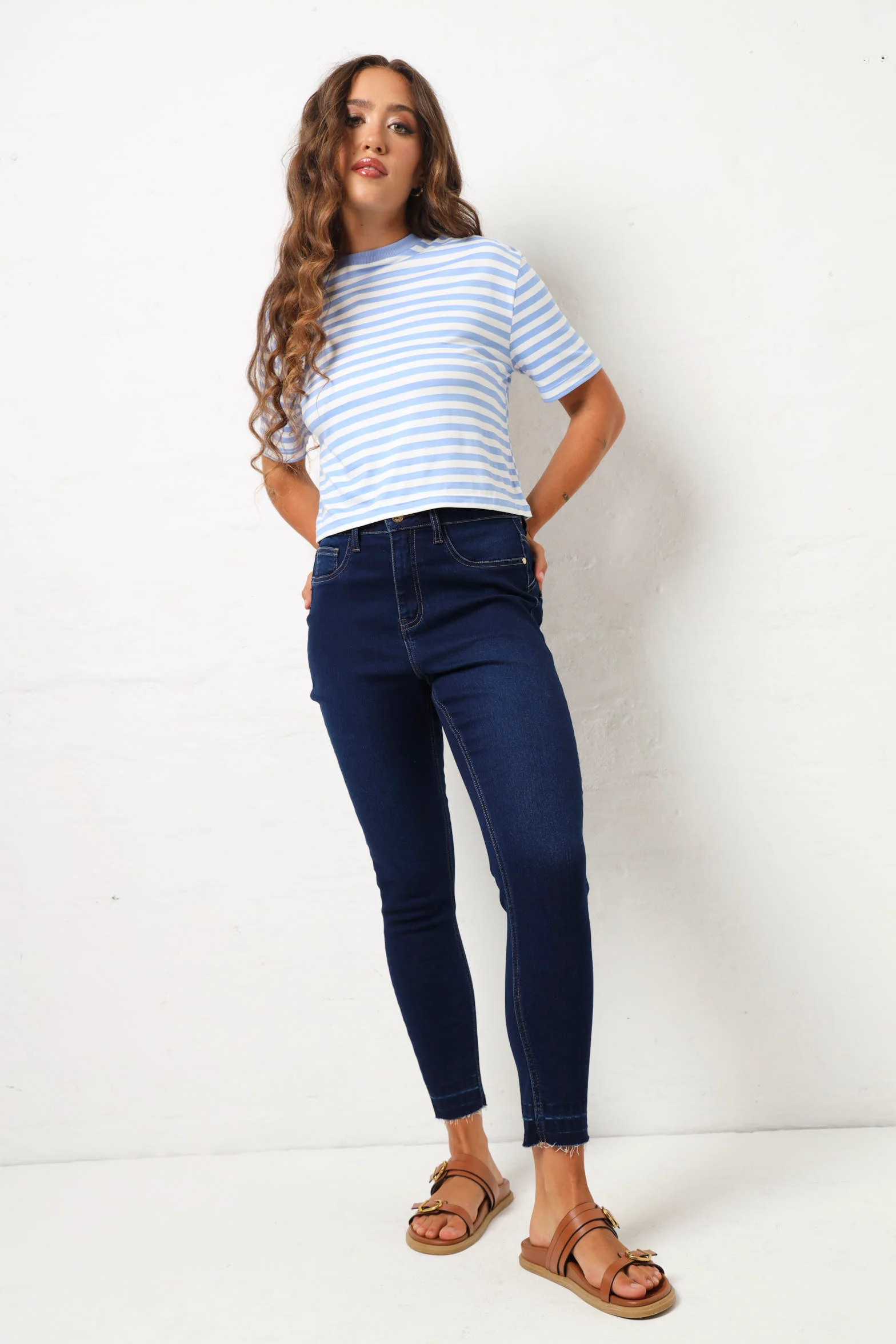 Release Hem Ankle Grazer Jean - Dark Wash - Image 6