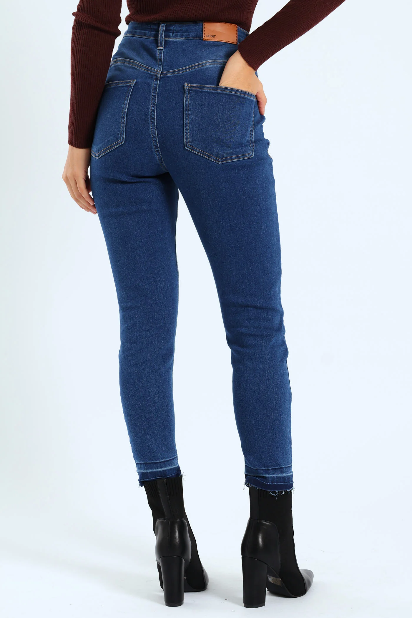Release Hem Ankle Grazer Jean - Medium Wash - Image 4
