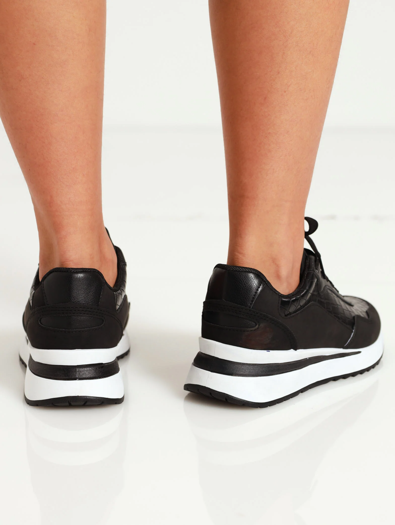 Retro Two Tone Sneaker With Croc Upper - Image 3