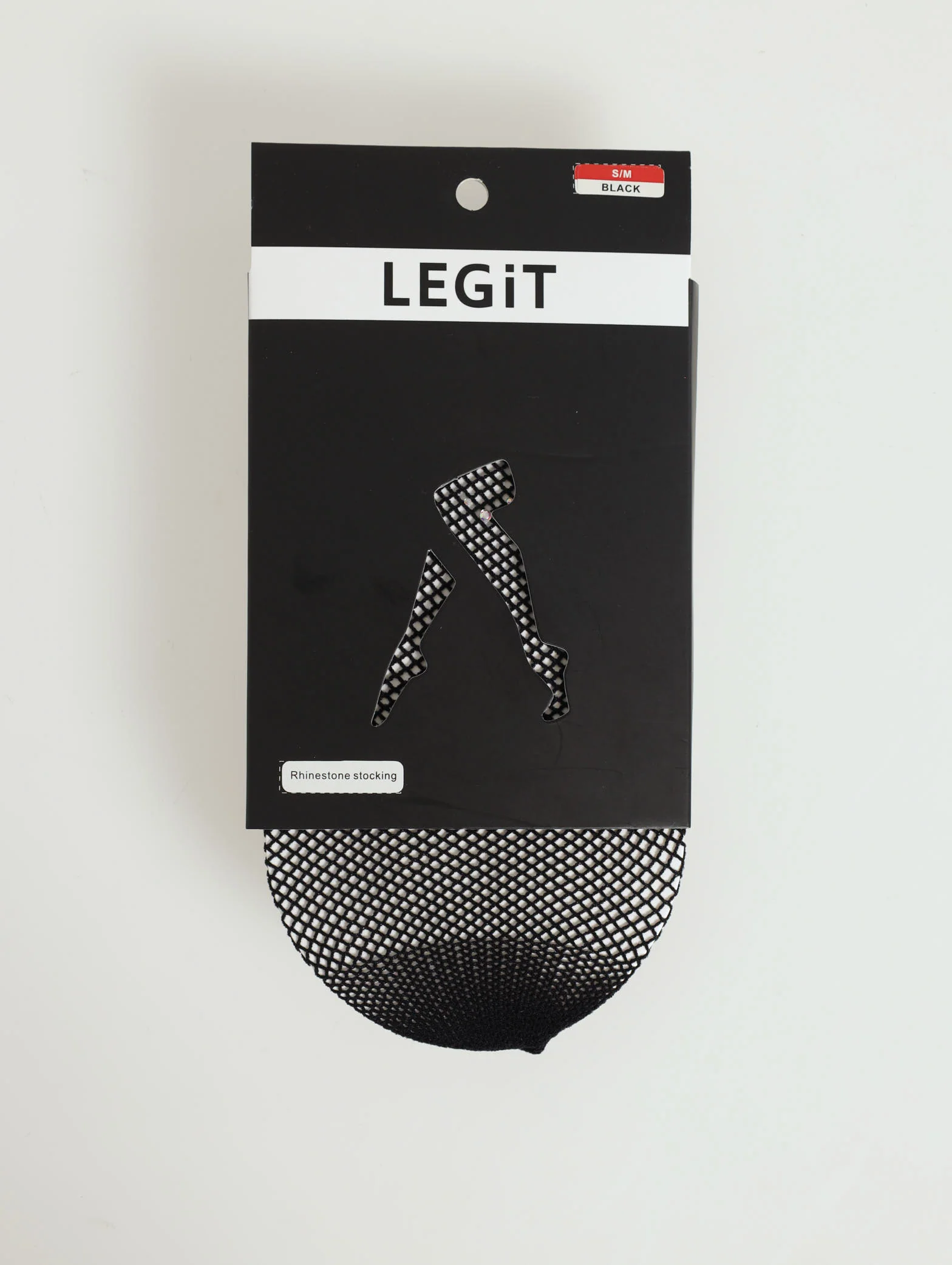 Rhinestone Stocking - Black - Image 4
