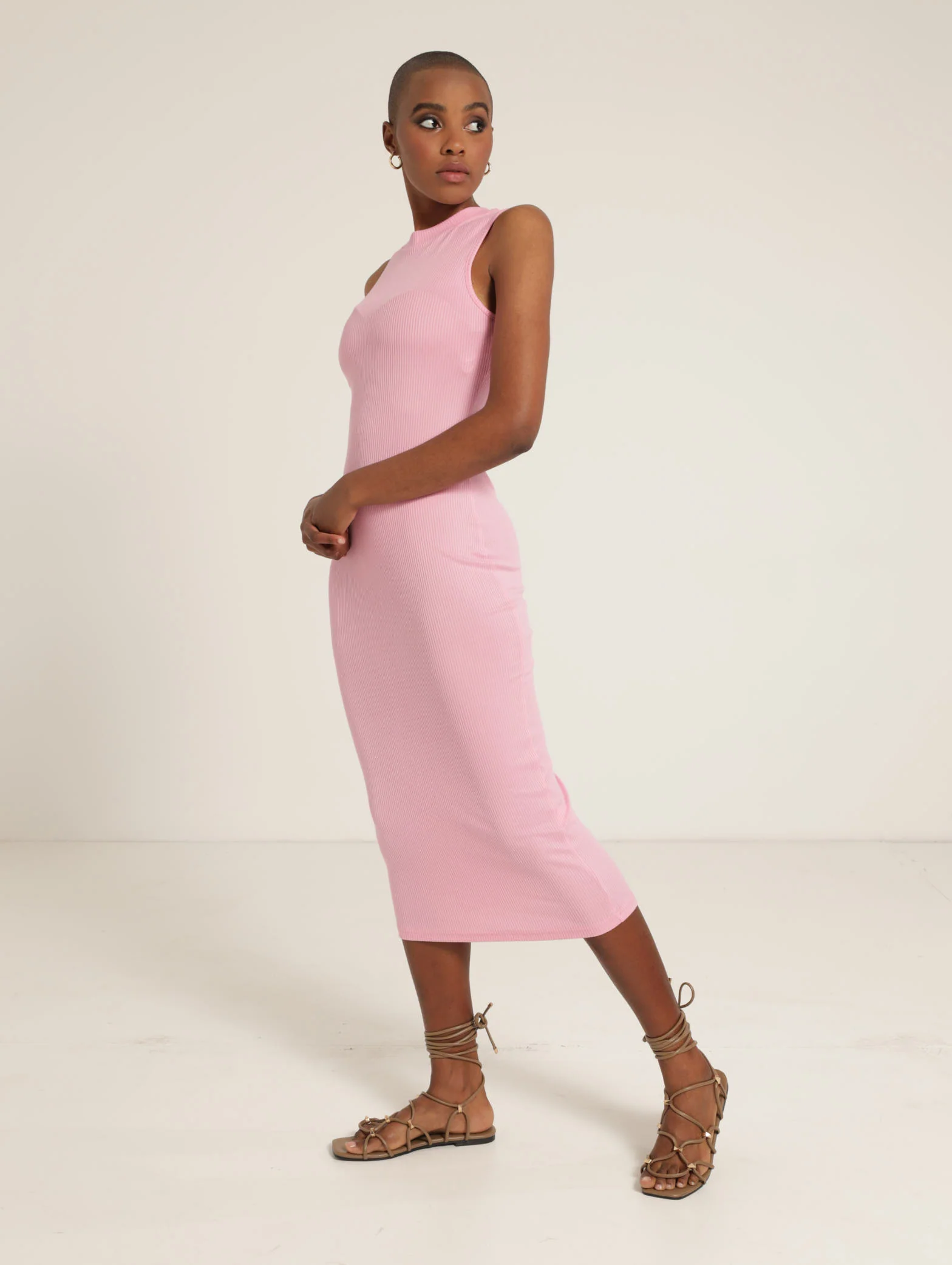 Rib Midi Dress - Image 2