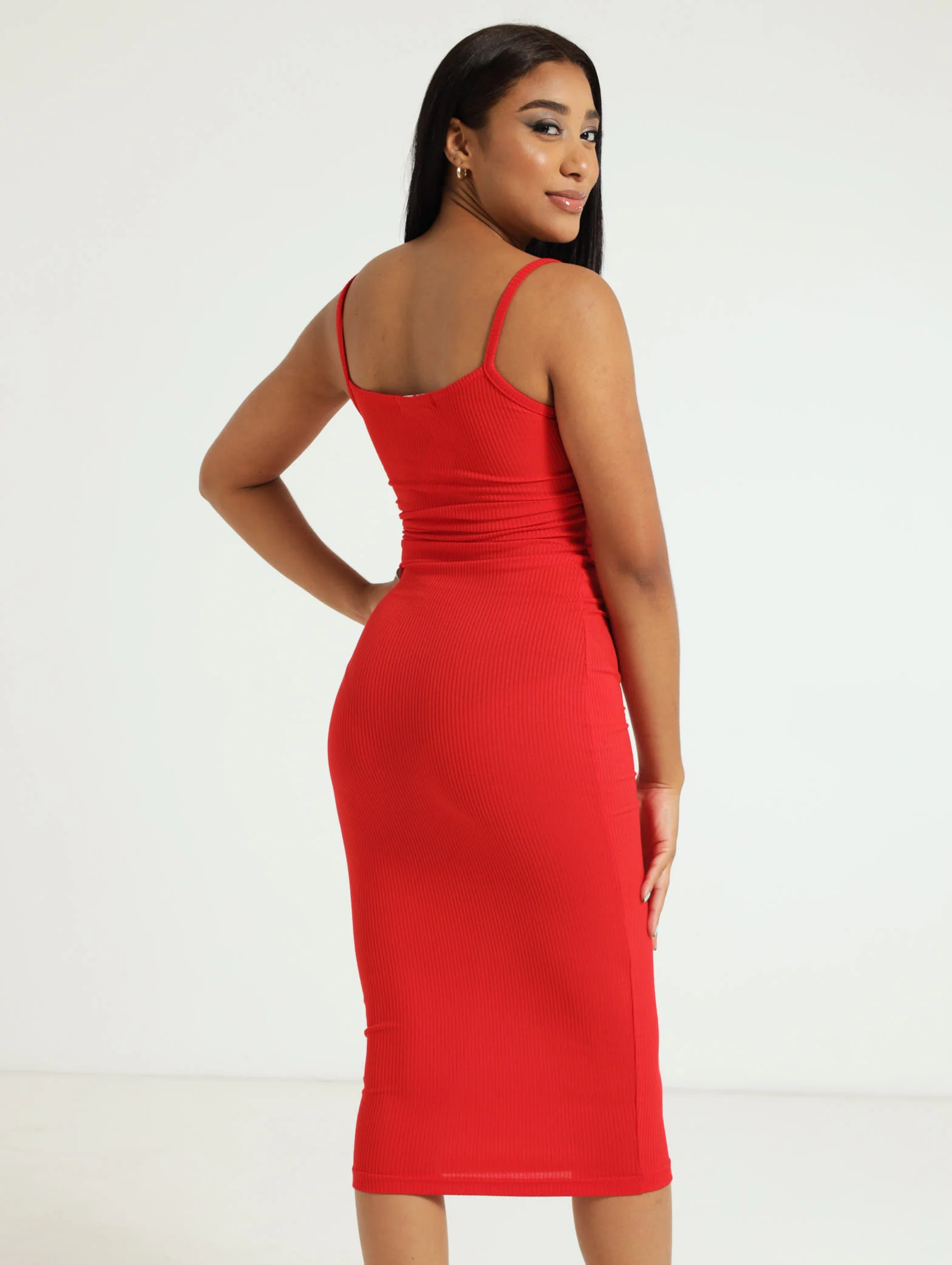 Rib Slip Dress - Image 3