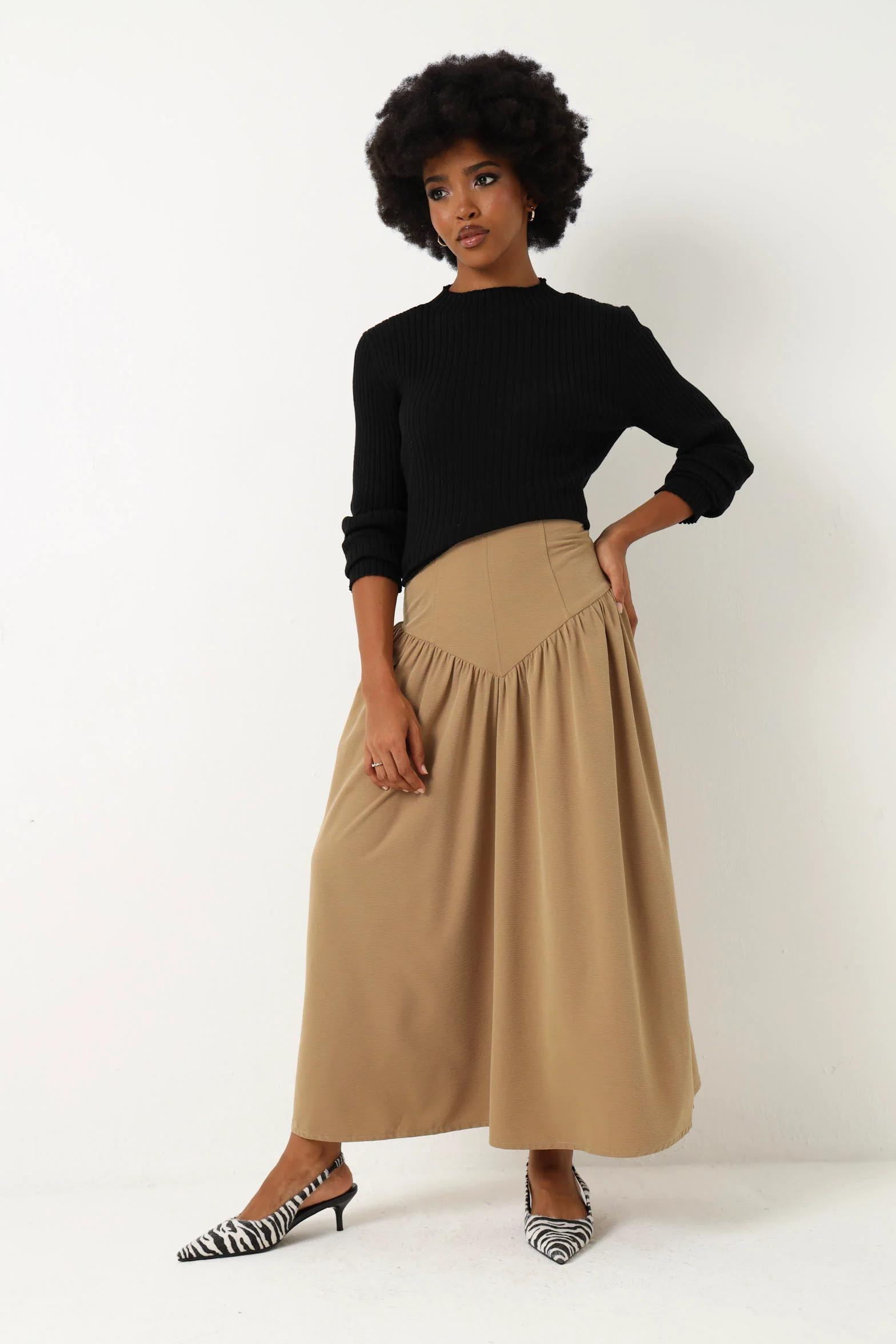 Ribbed Turtleneck Core - Black - Image 4