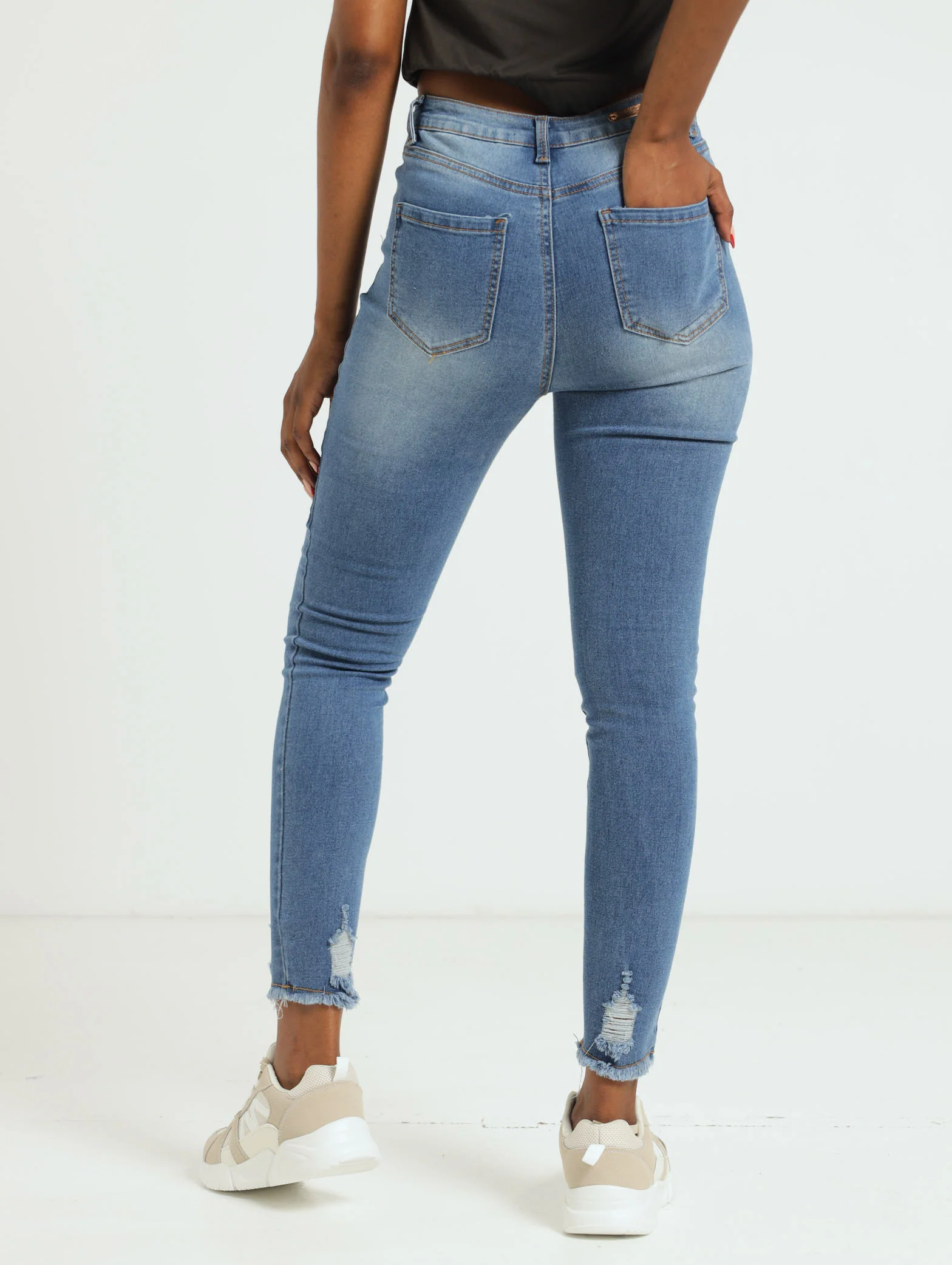 Rip & Repair Patch Skinny Jean - Dark Wash Ink - Image 3