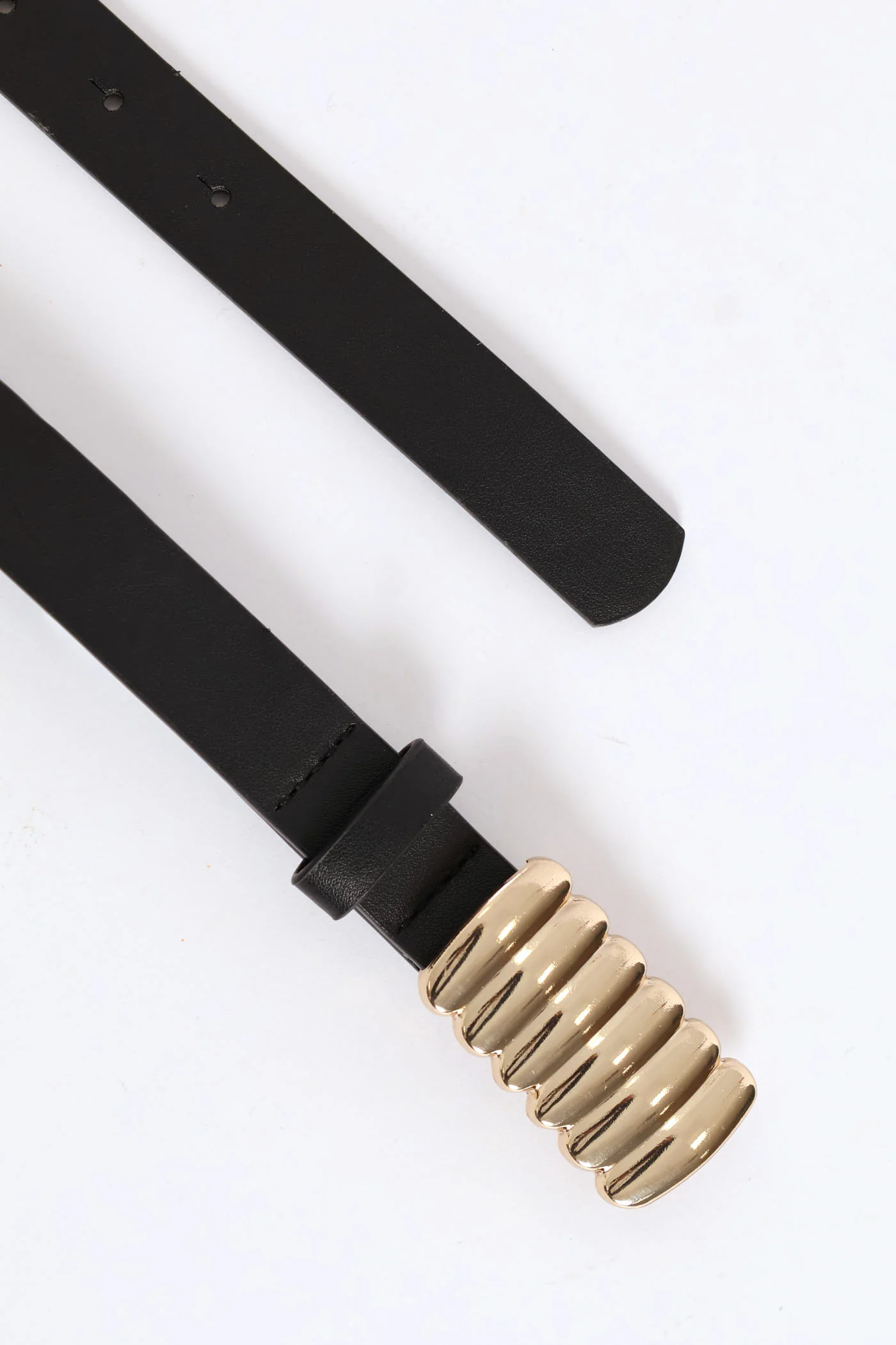 Ripple Buckle Belt - Black - Image 3