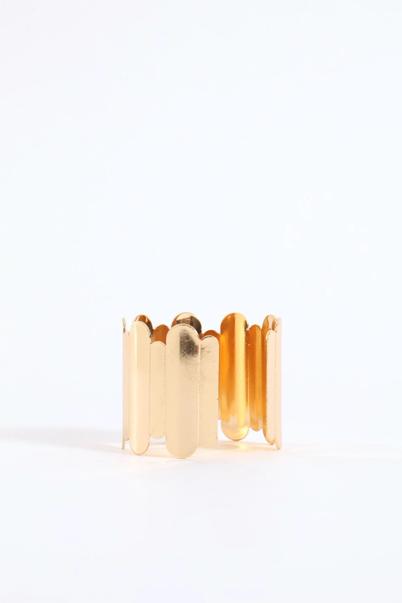 Ripple Cuff Bangle - Gold - Image 2