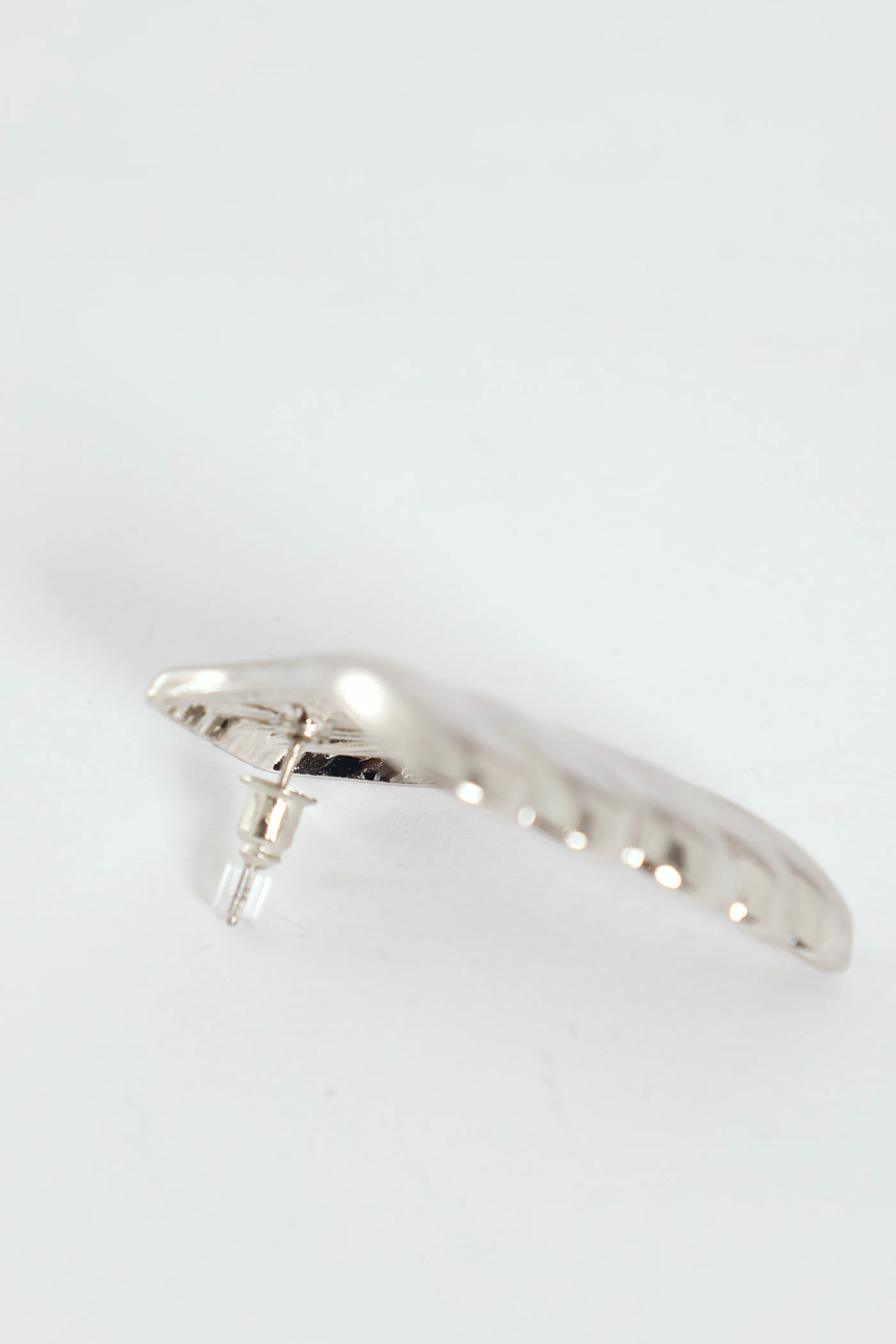 Ripple Effect Statement Earrings - Silver - Image 3