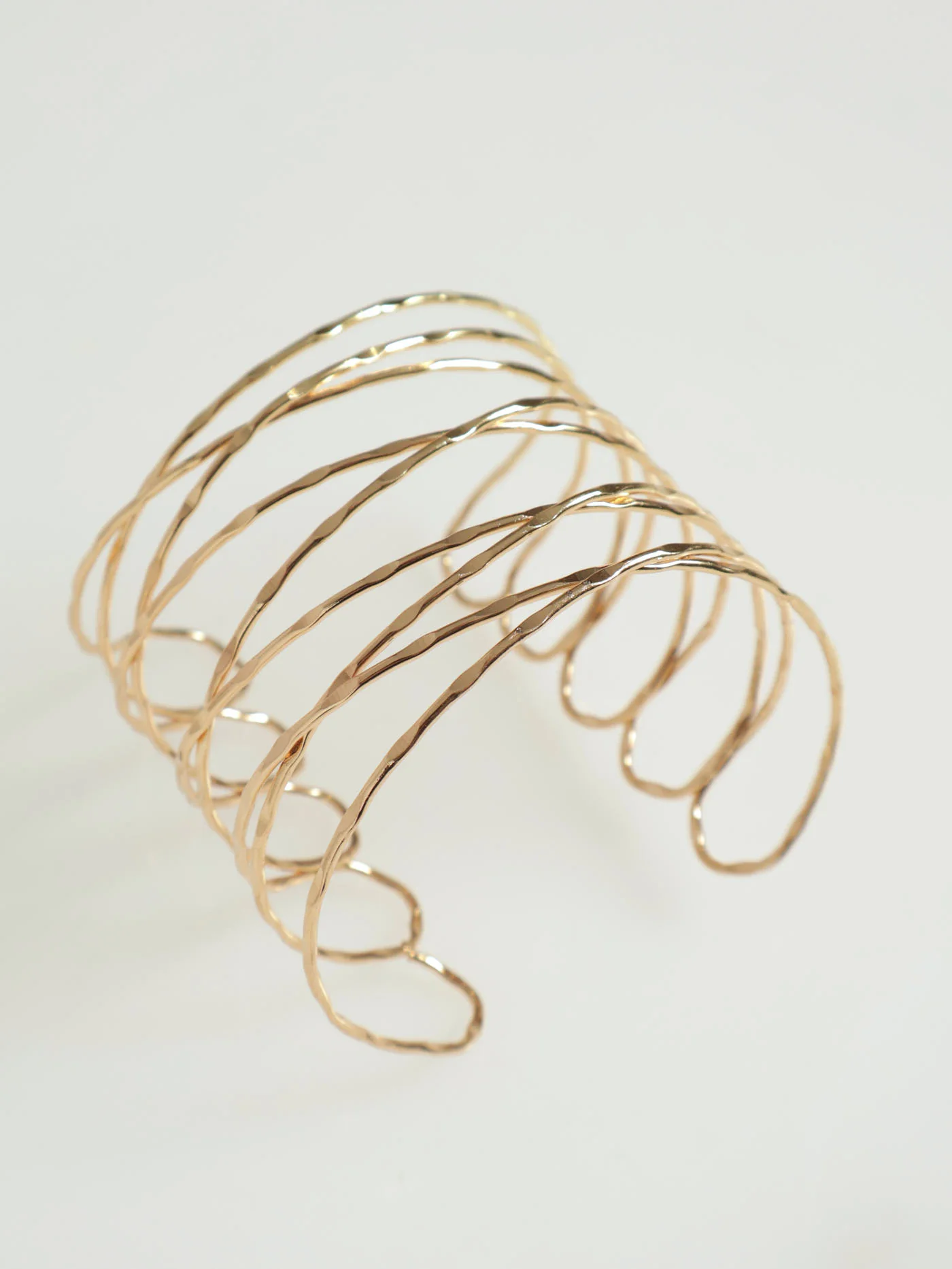 Ripple Statement Bangle - Gold