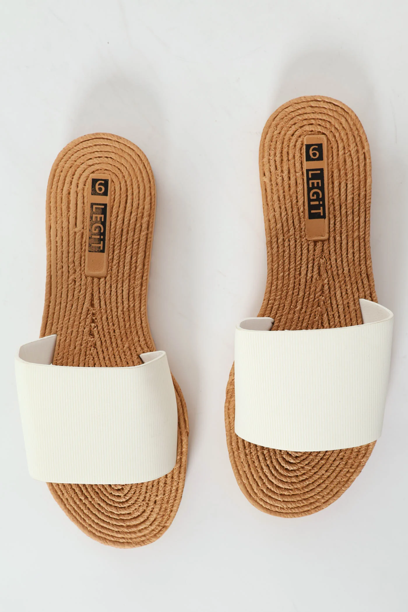 Rope Eva Knitted One Strap Sandal - Off White - Image 2