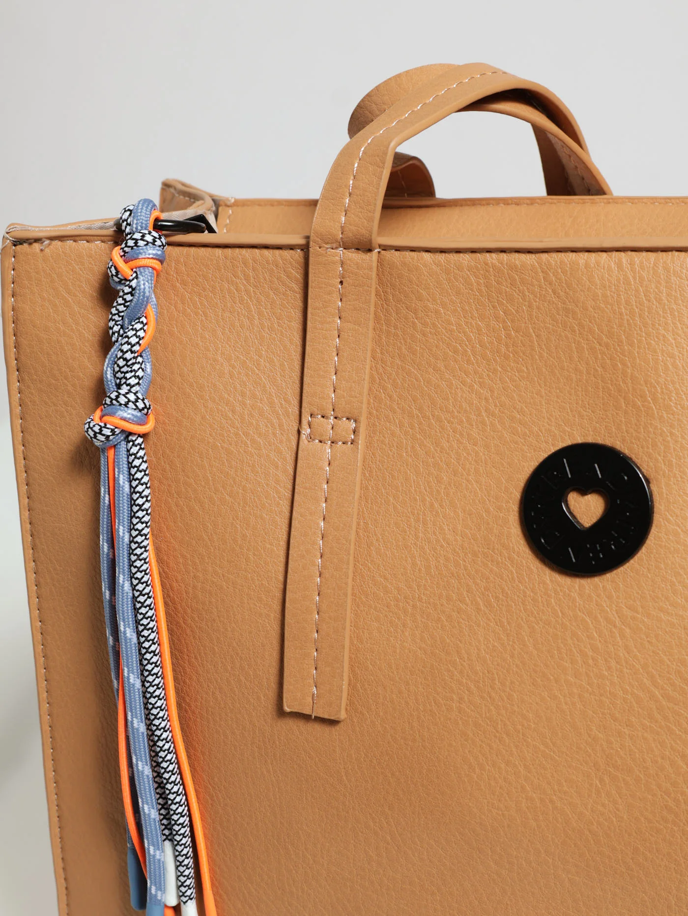 Rope Keychain Tote Bag - Camel - Image 4