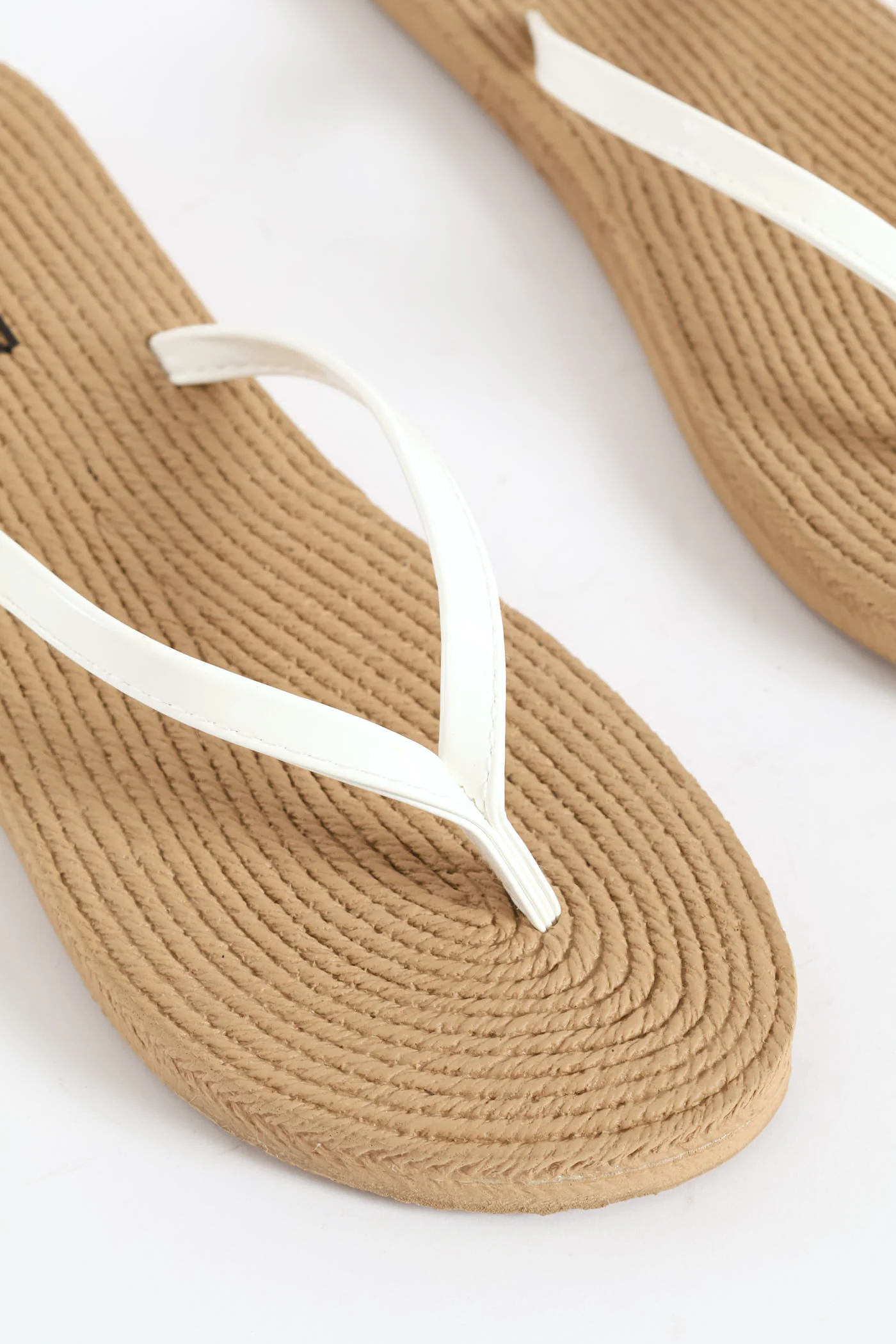 Rope Look Thong Sandal - White - Image 3