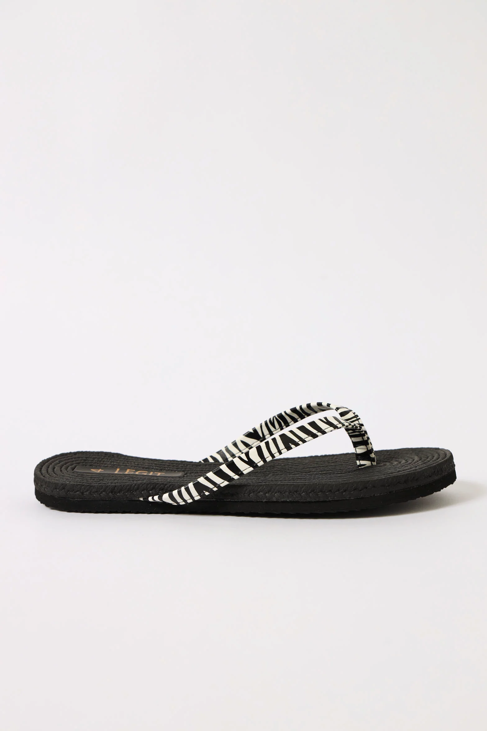Rope Zebra Sandal - Black/White - Image 3