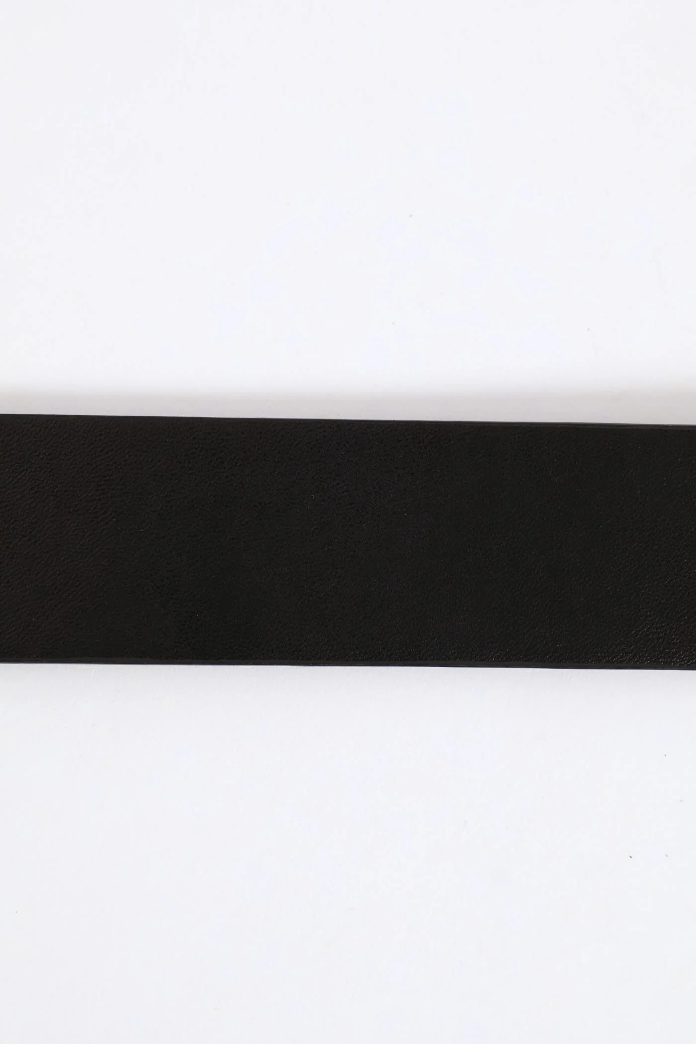 Round Buckle & Metal Loop Core Belt - Black - Image 3