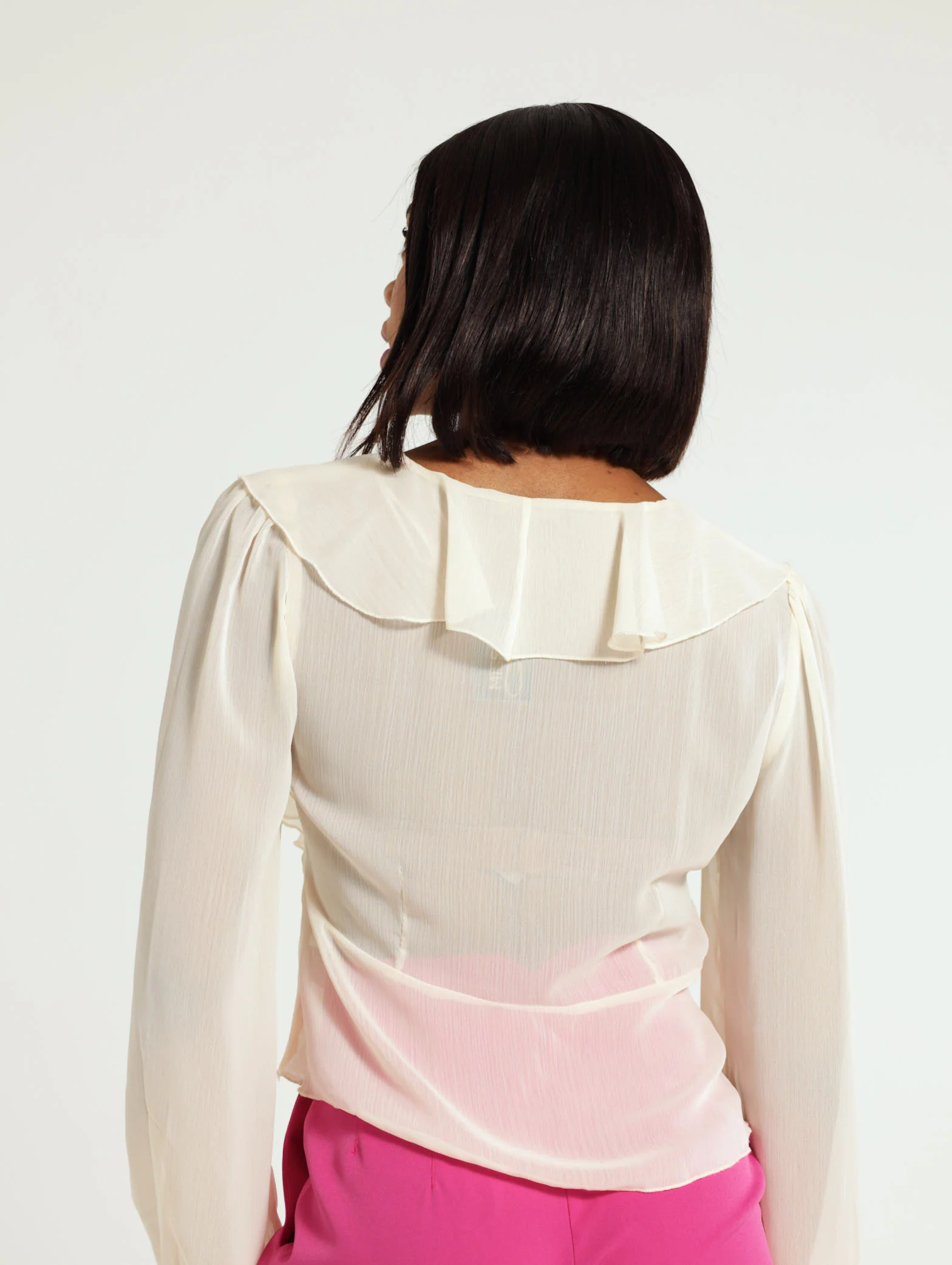 Ruffle Chiffon Blouse - Image 3