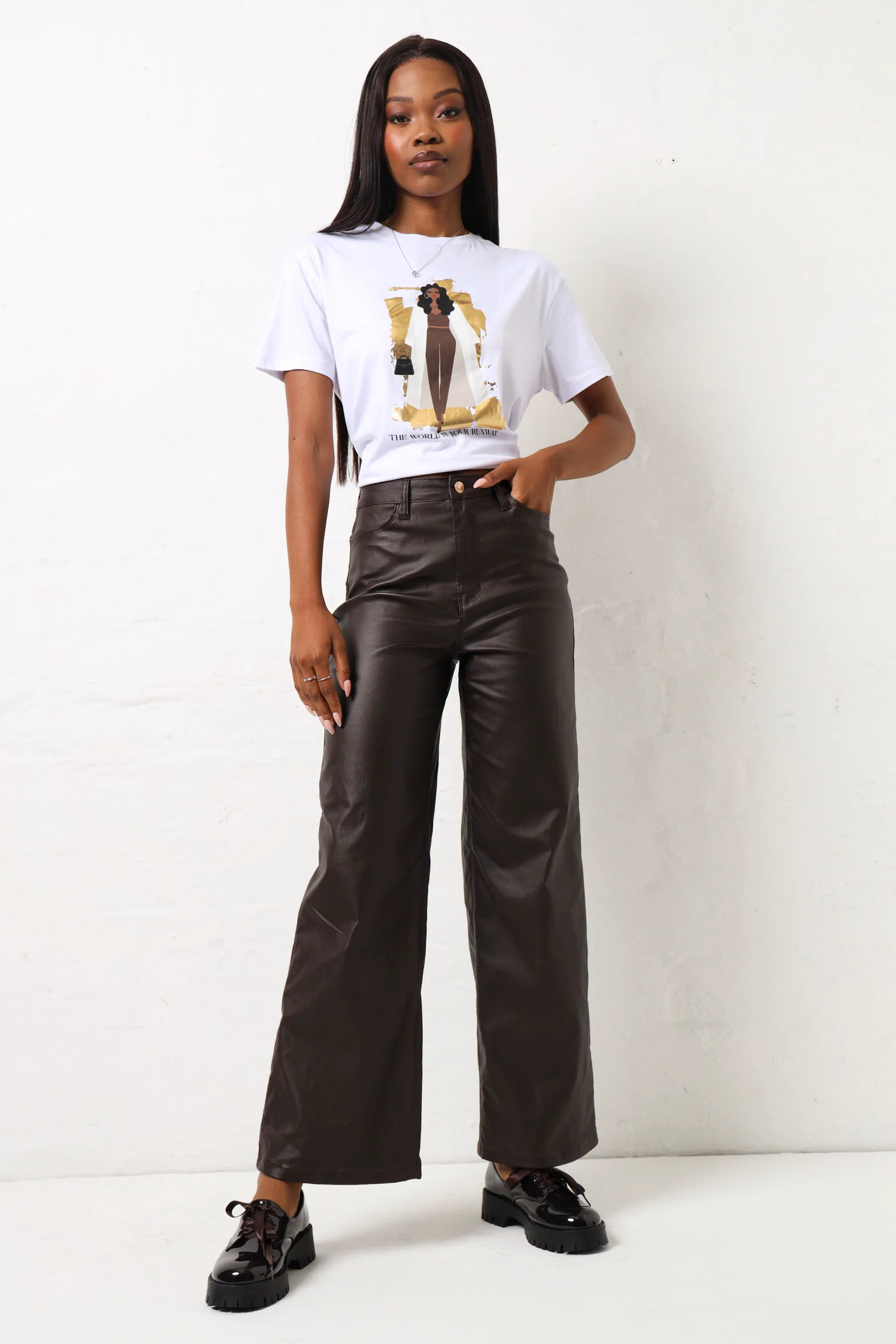 Runway Girl Icon Screen Tee - White - Image 2
