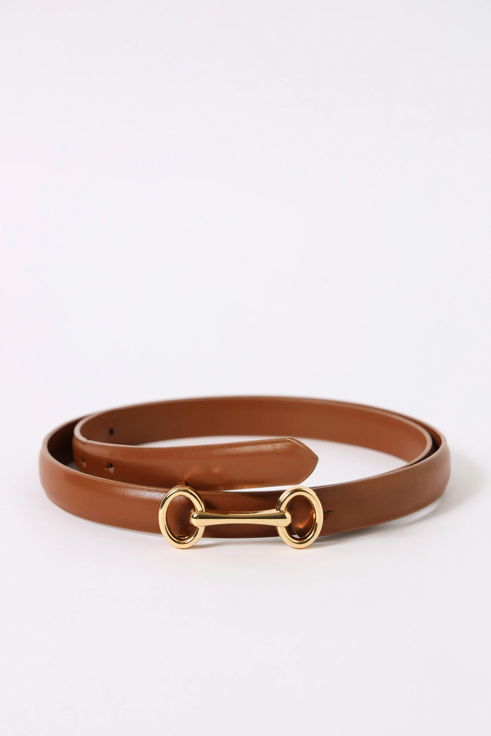 Saddle Buckle Belt - Tan