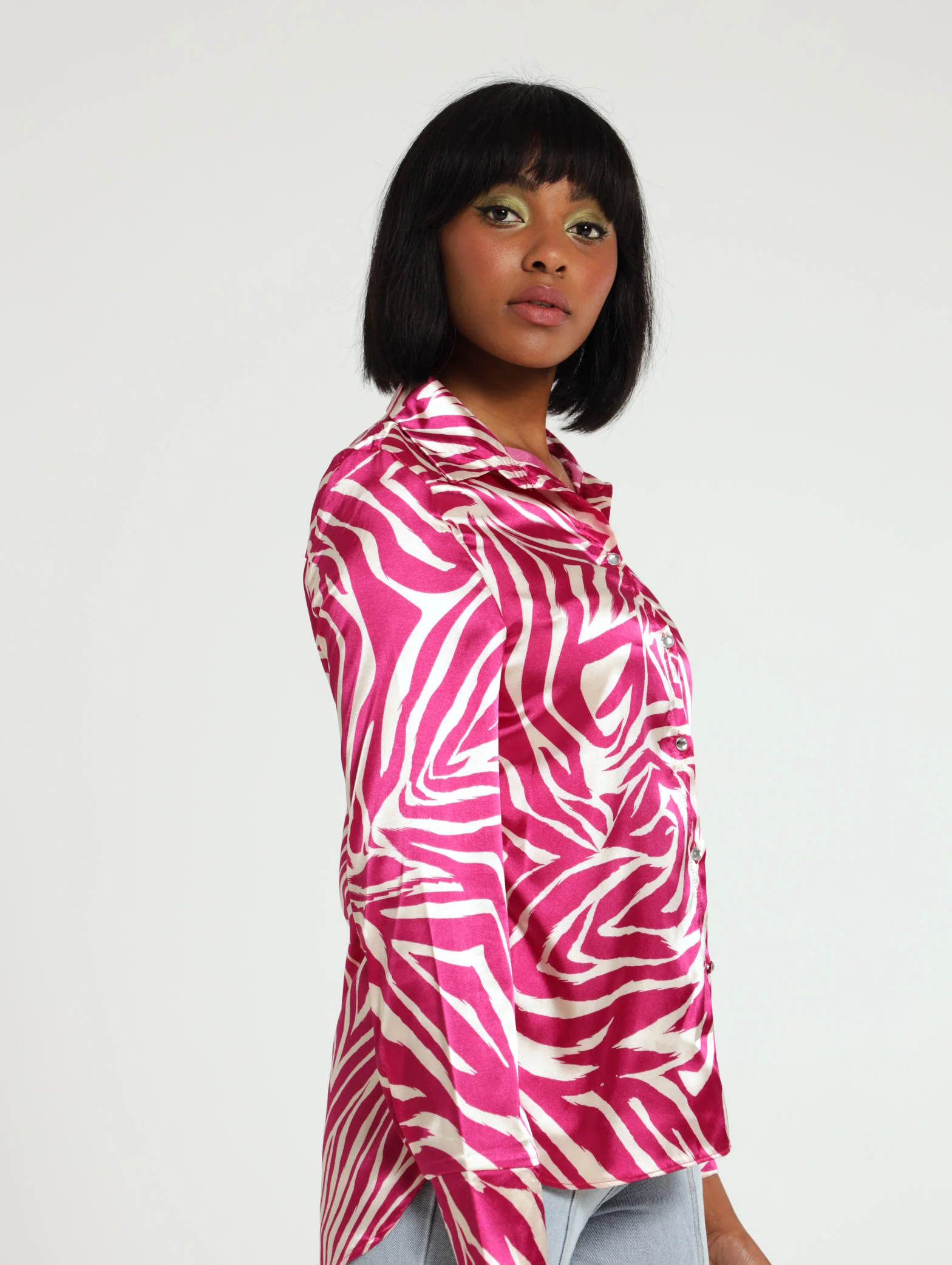 Satin Animal Print Shirt - Image 2