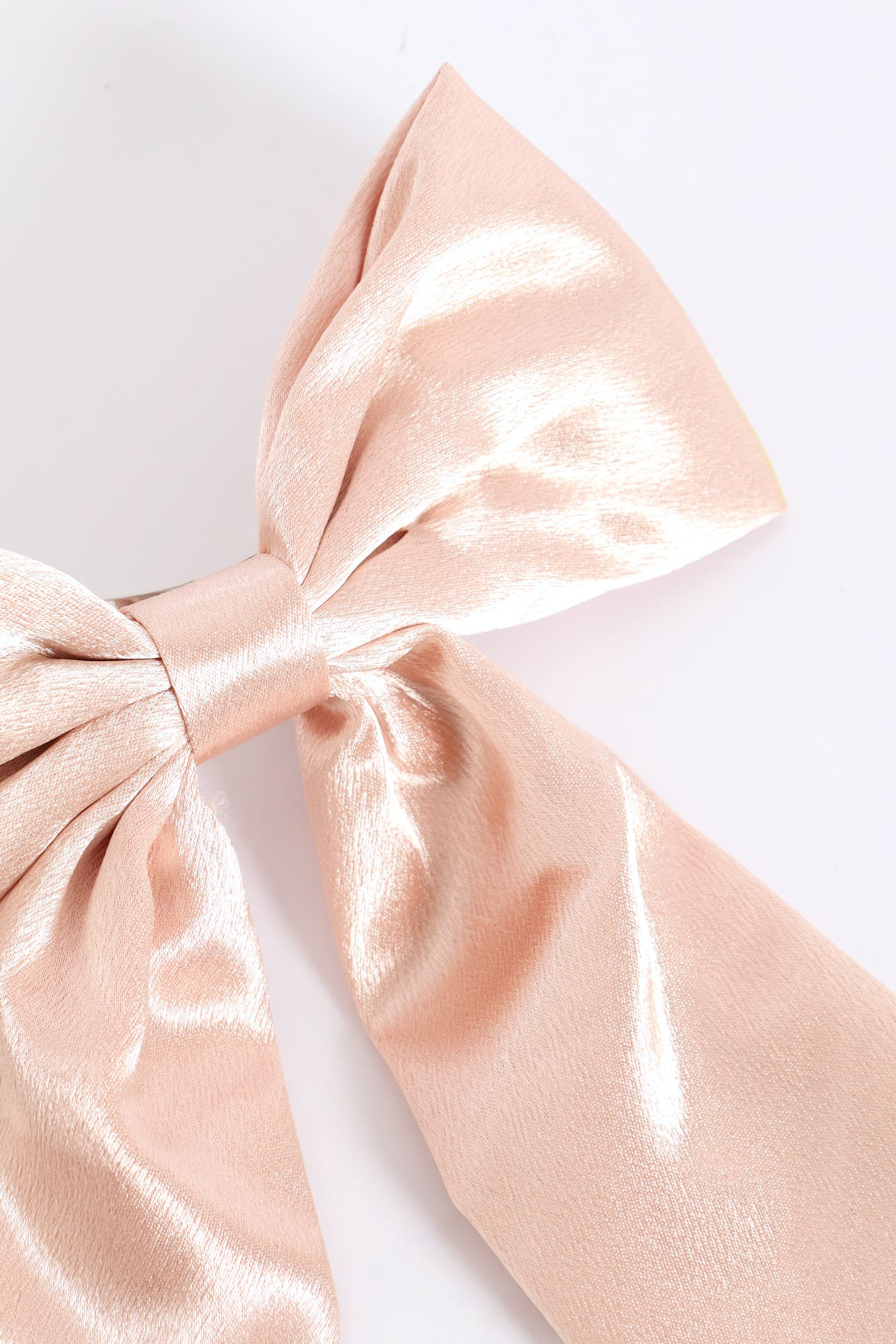 Satin Bow Clip - Champagne - Image 2