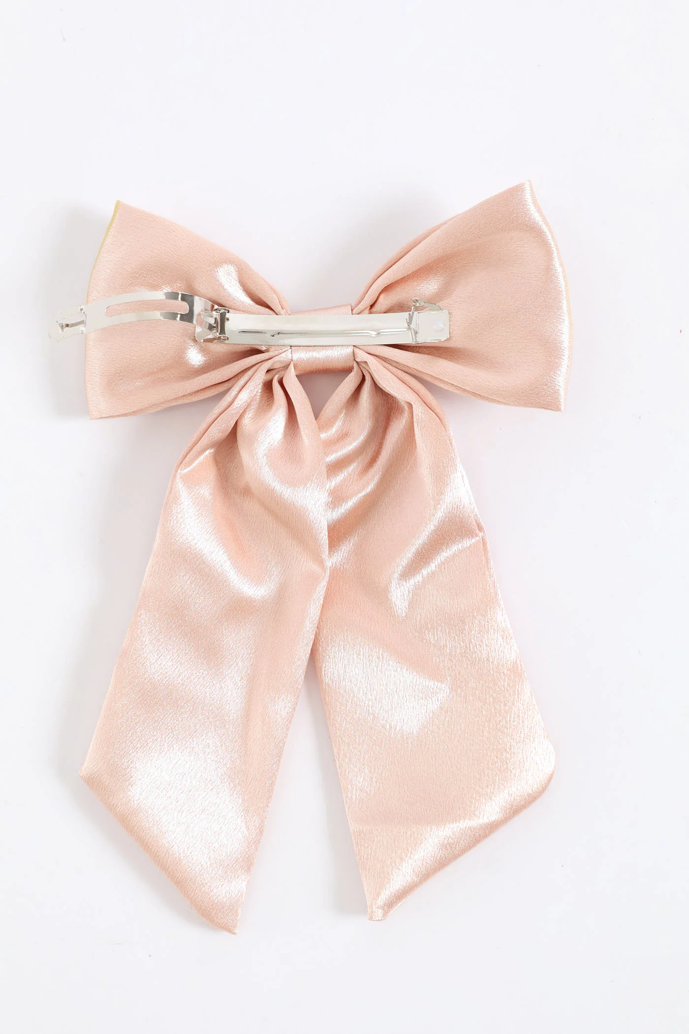 Satin Bow Clip - Champagne - Image 3