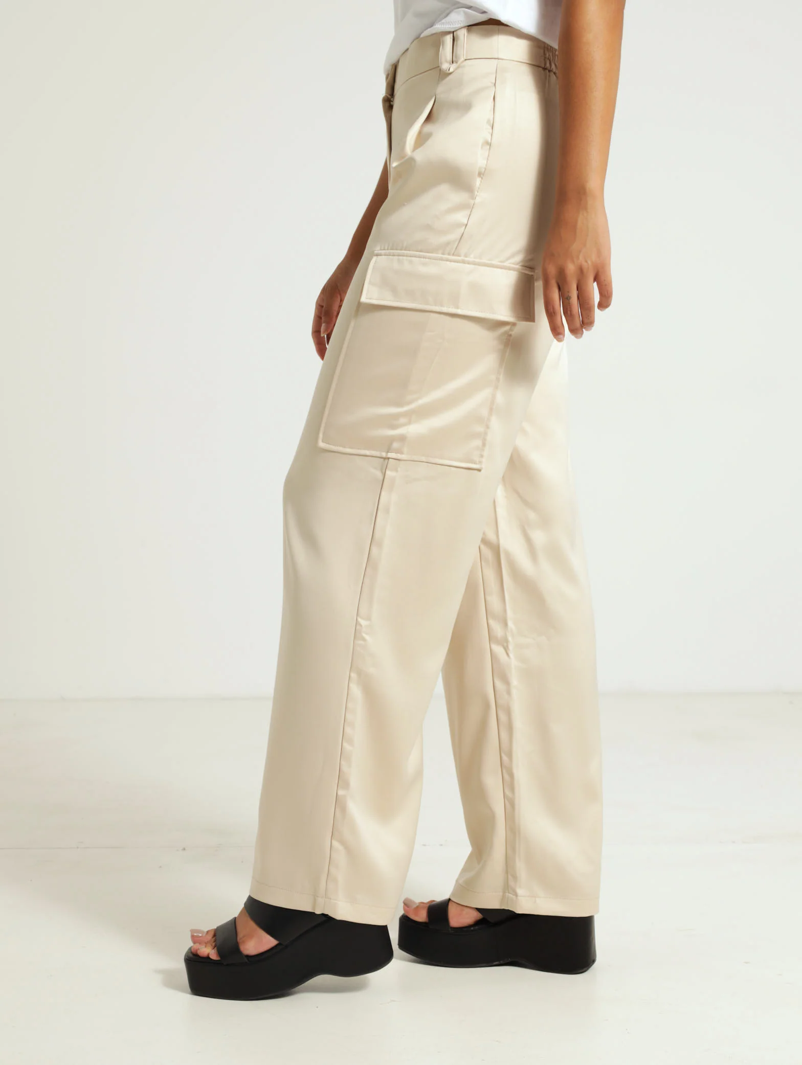 Satin Cargo Pants - Image 2