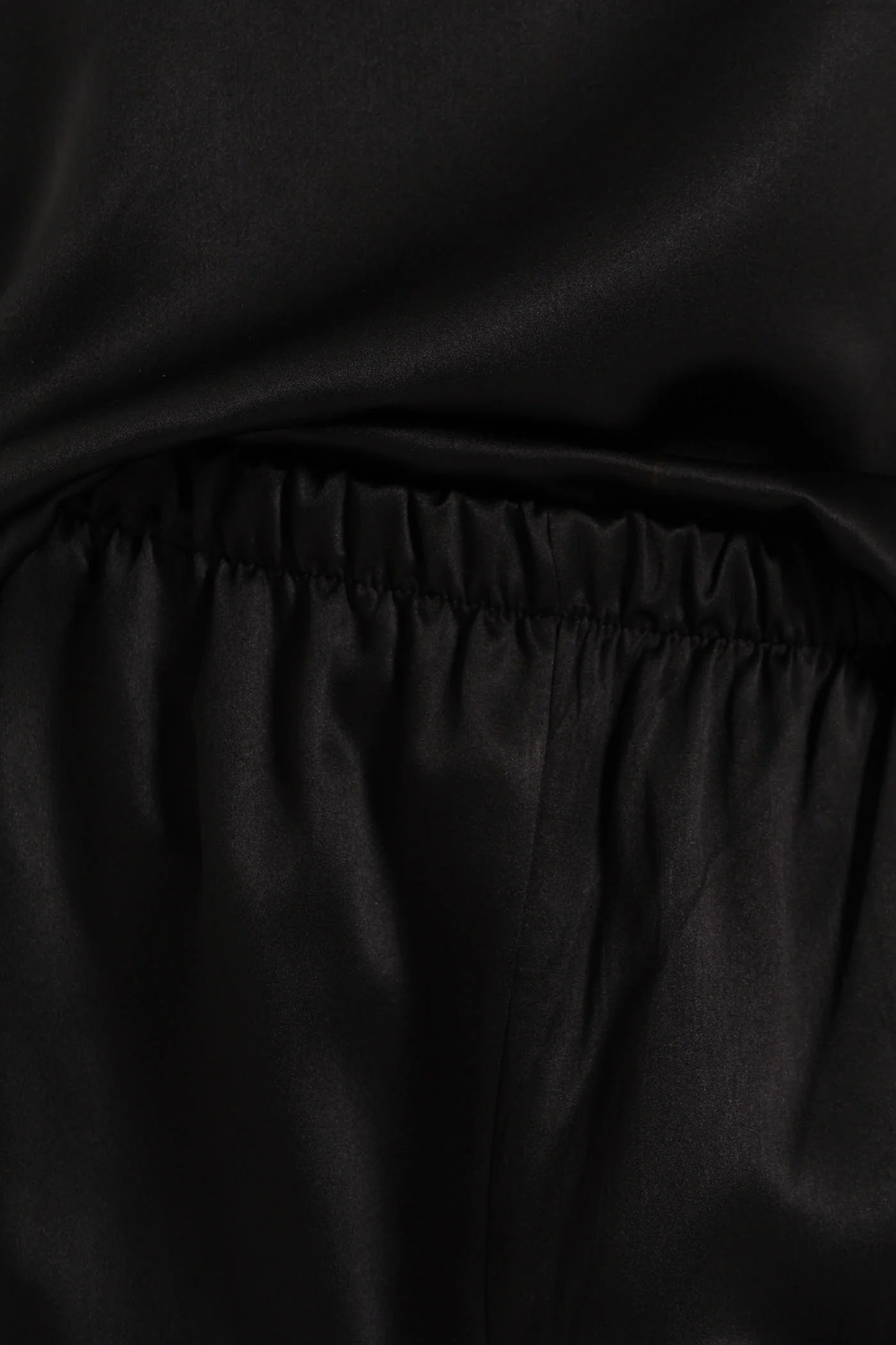 Satin Lace Cami & Short Sleepwear Set - Black - Image 6
