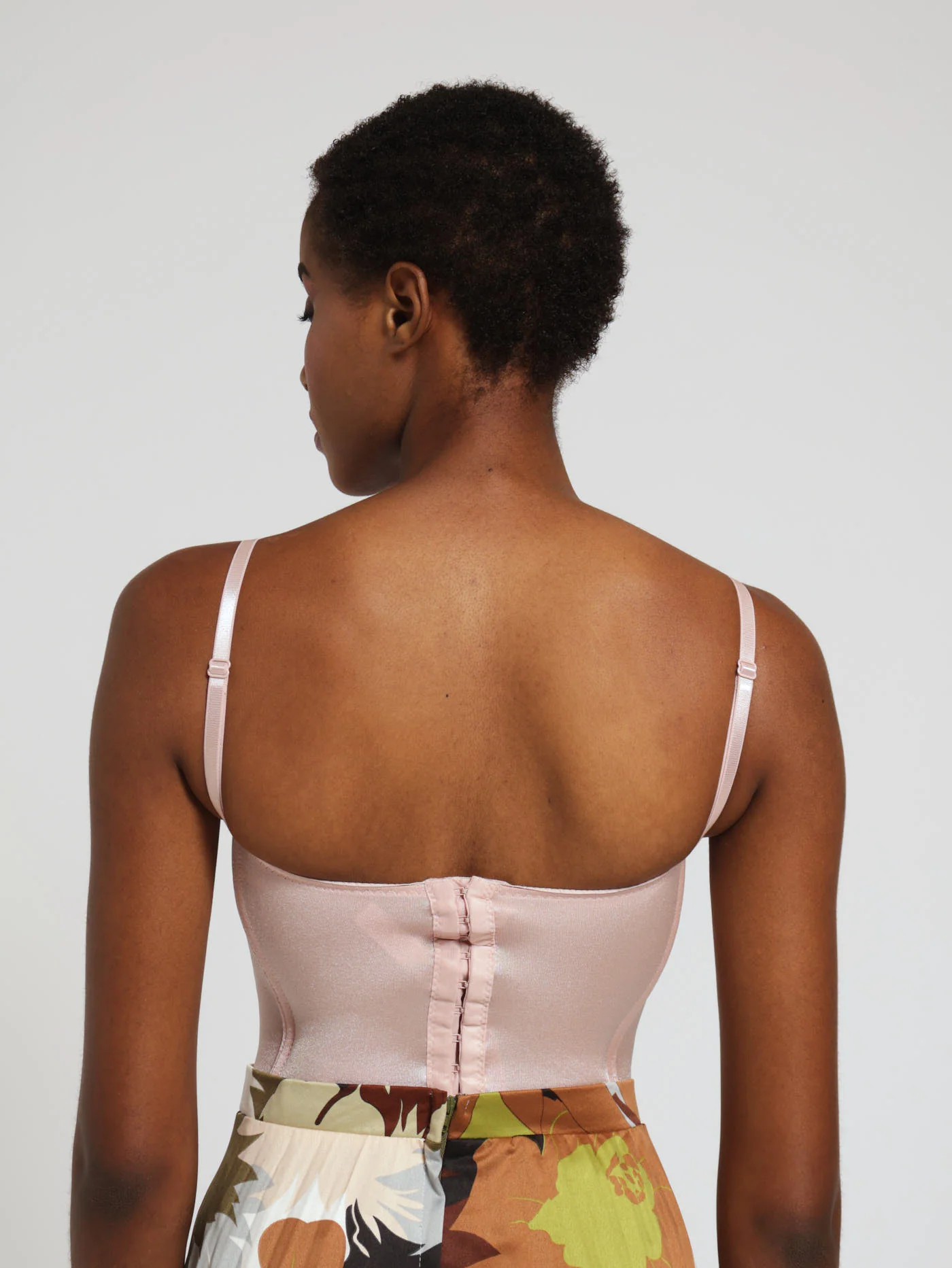 Satin Look Corset Top - Pink - Image 3