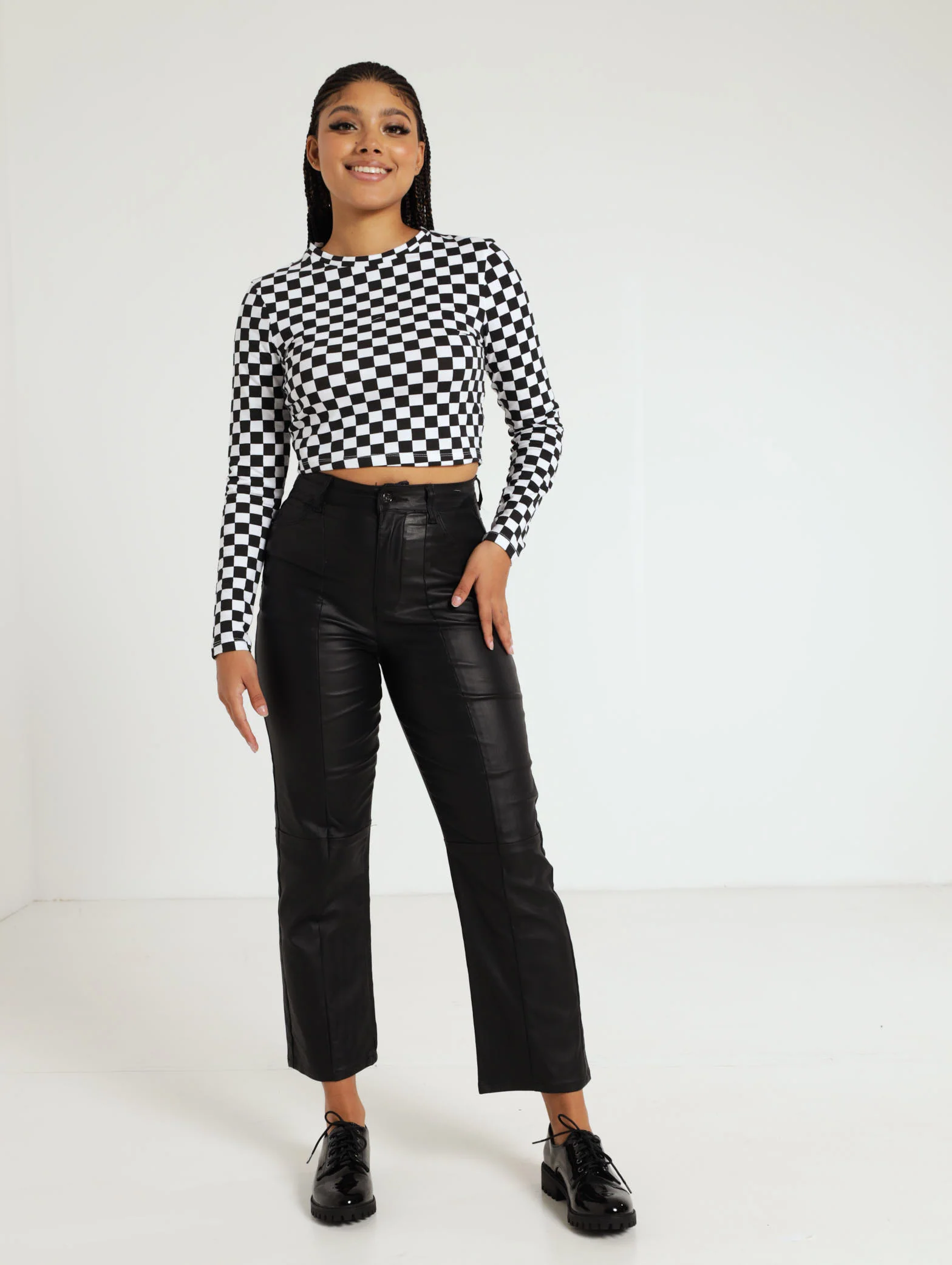 Seamed Ankle Coated Straightleg Jean - Image 2