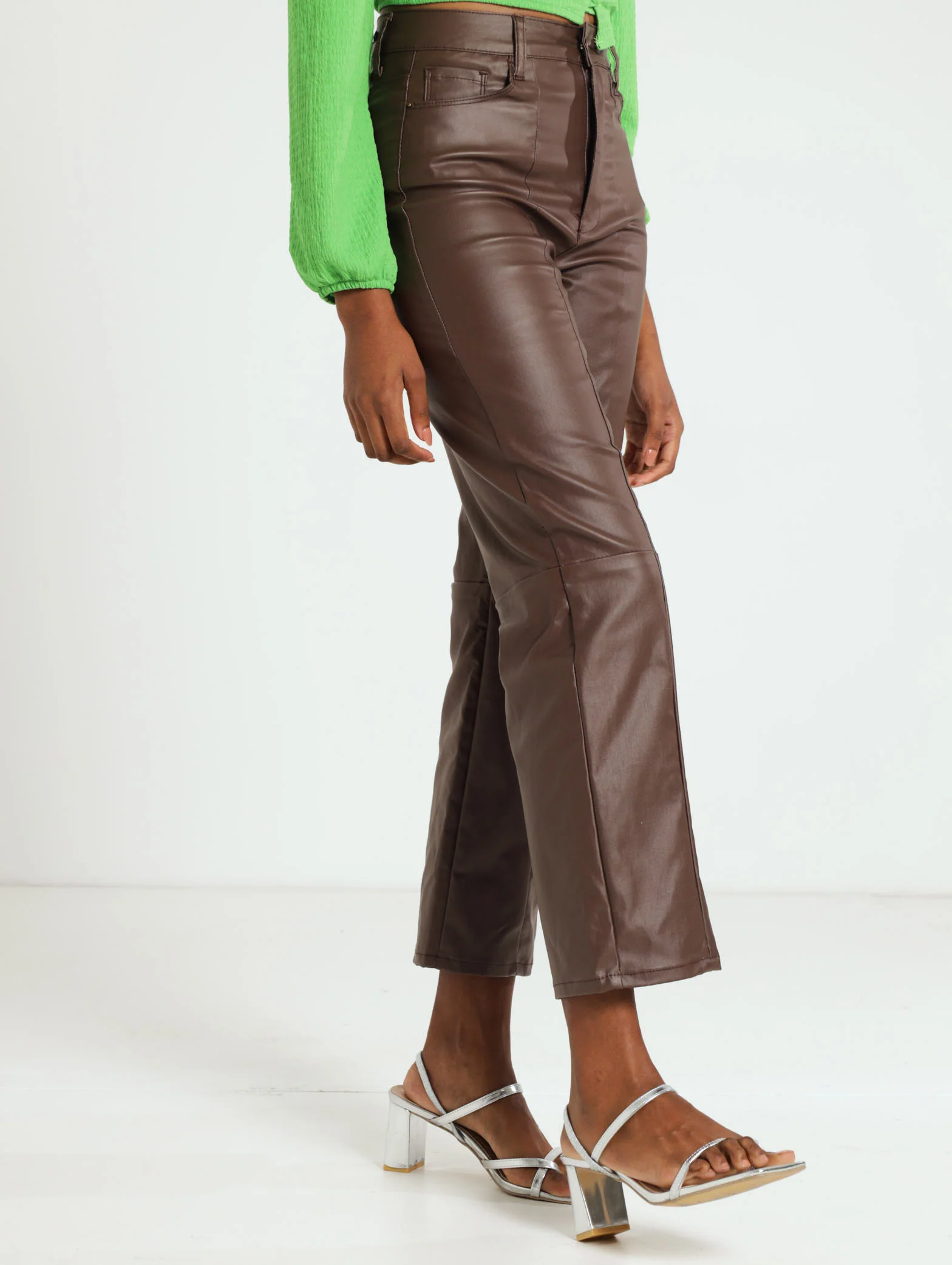 Seamed Ankle Coated Straight Leg Jean - Image 2