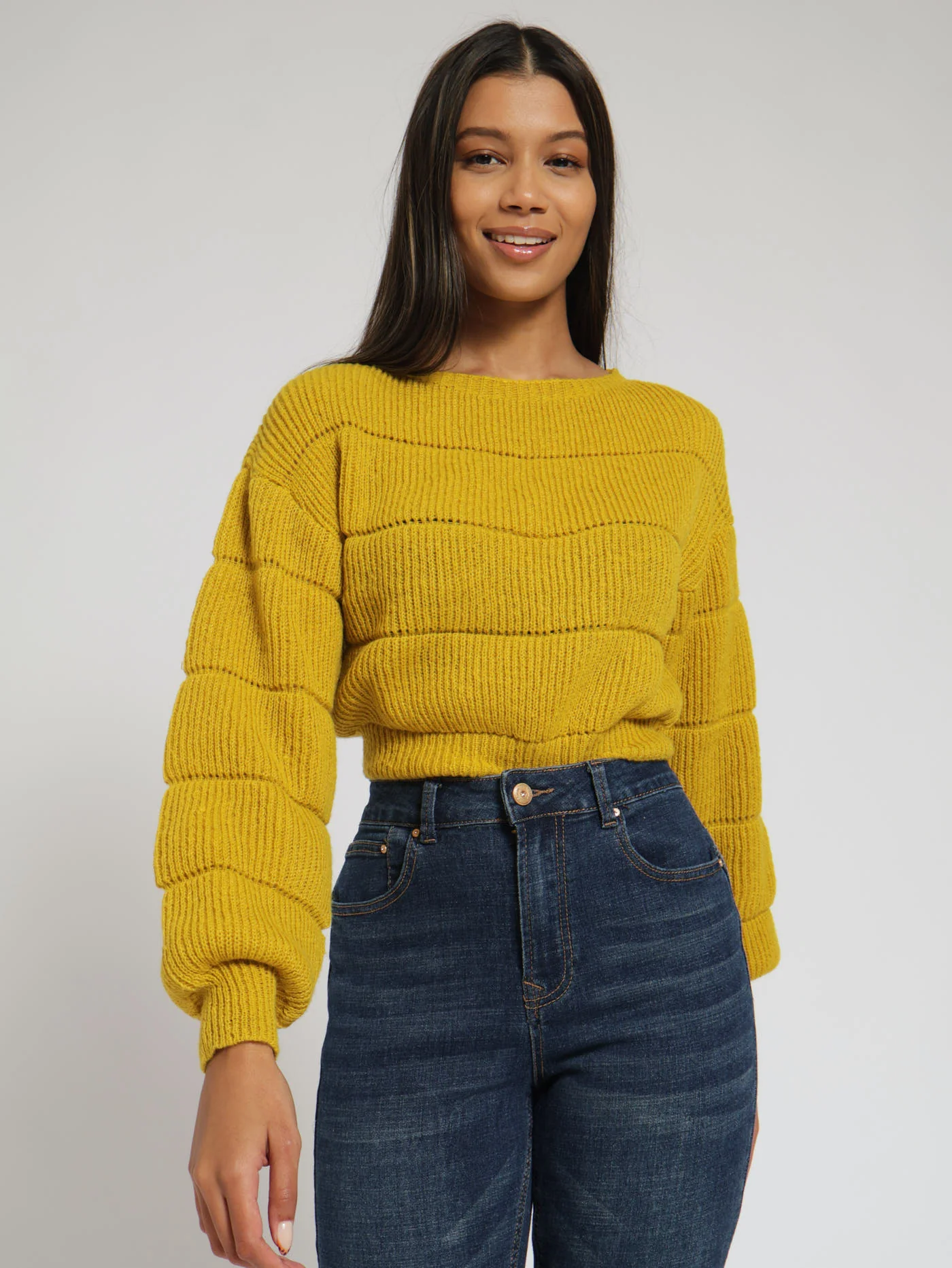 Self Stripe Pullover - Chartreuse