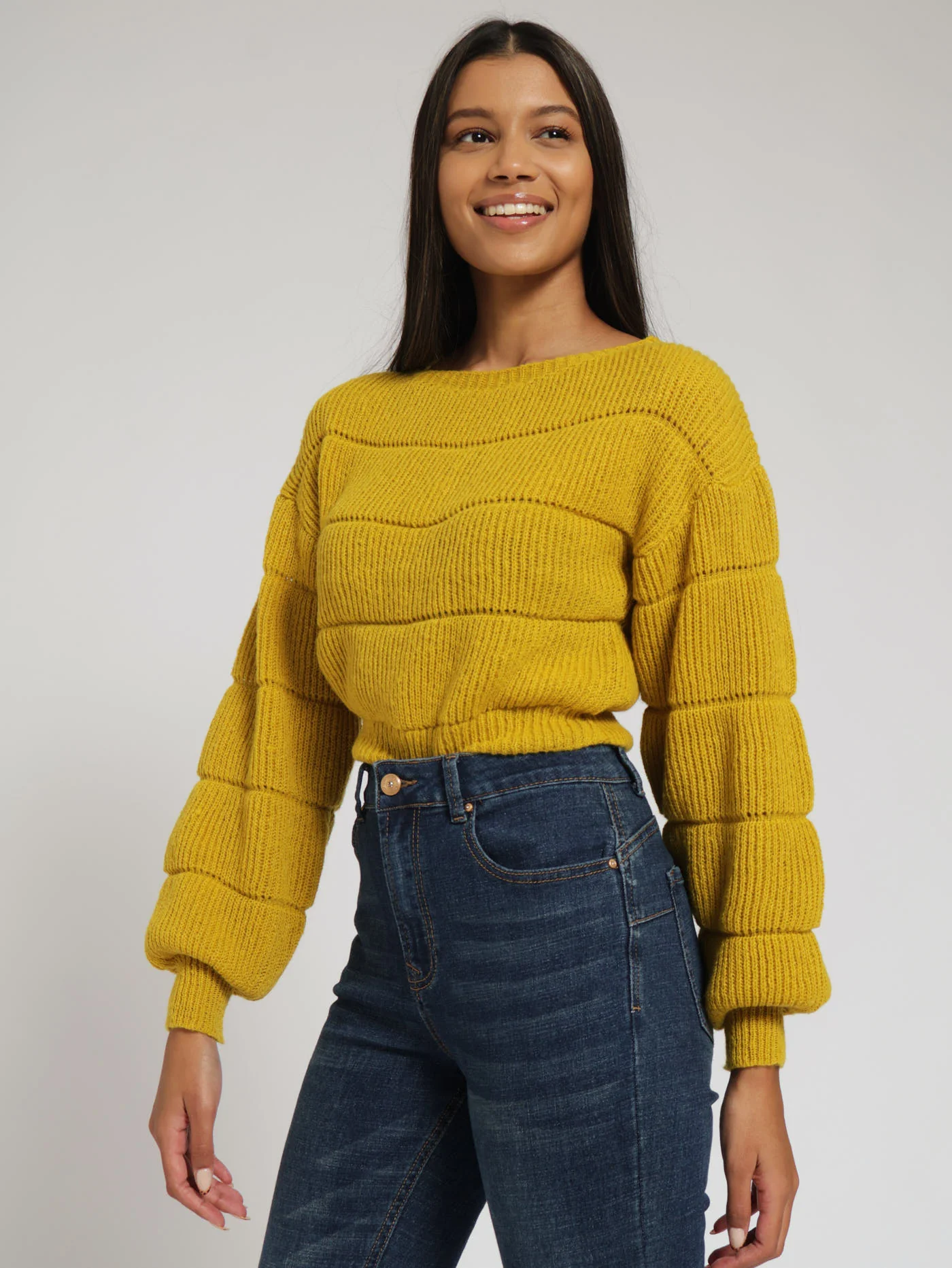Self Stripe Pullover - Chartreuse - Image 2