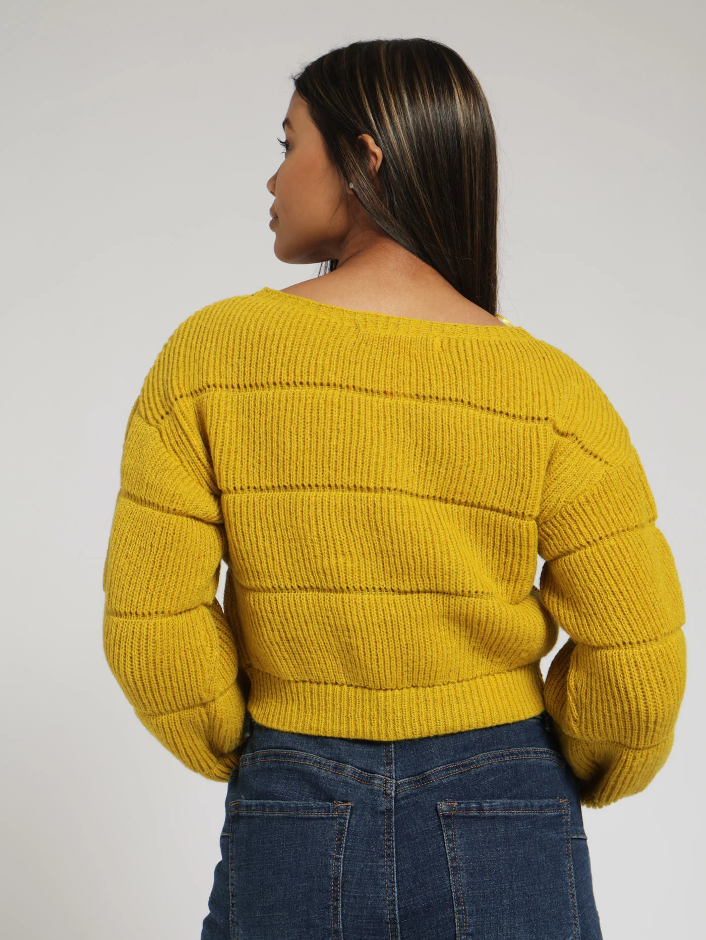 Self Stripe Pullover - Chartreuse - Image 3