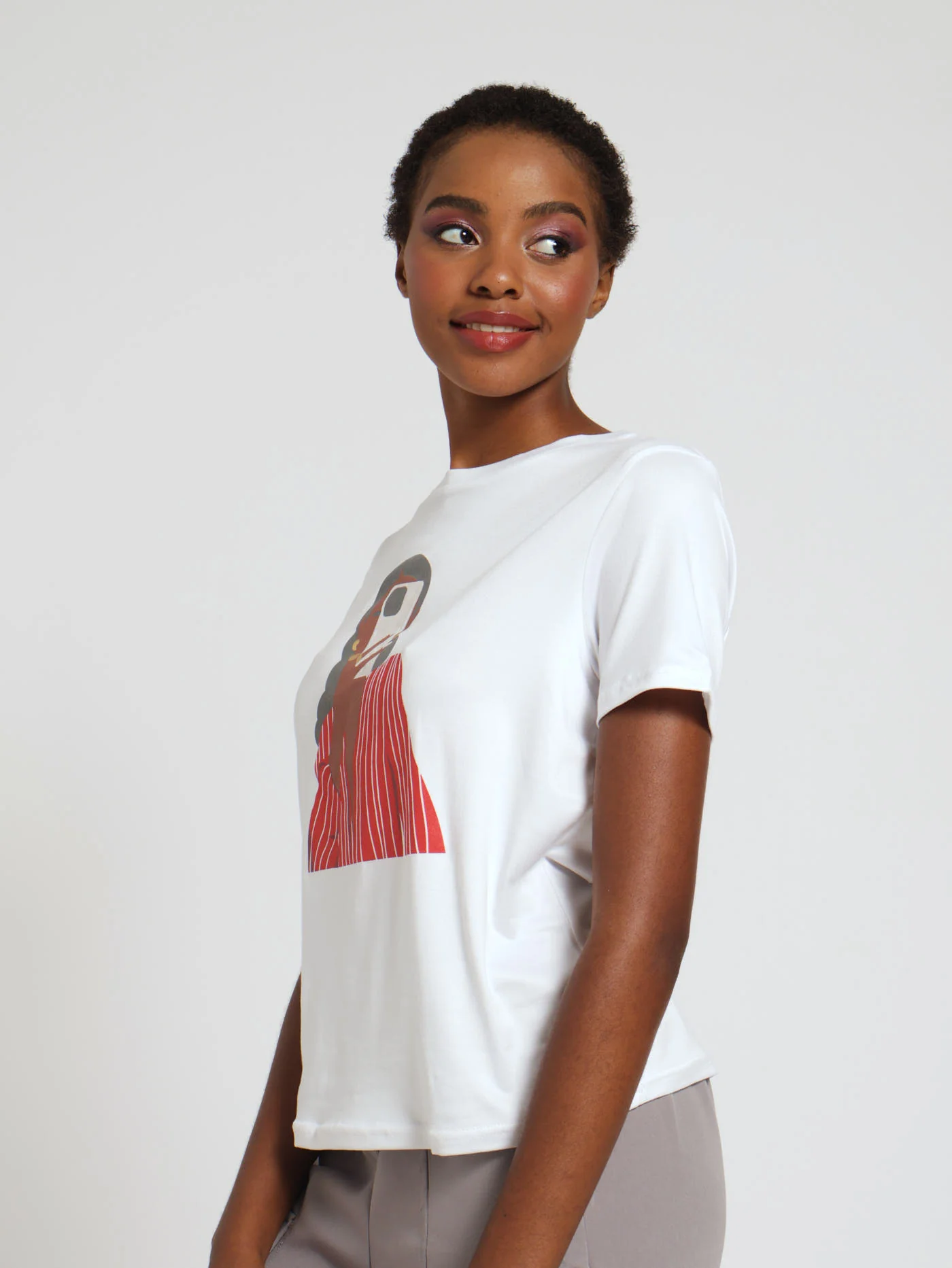 Selfie Icon Tee - White - Image 2