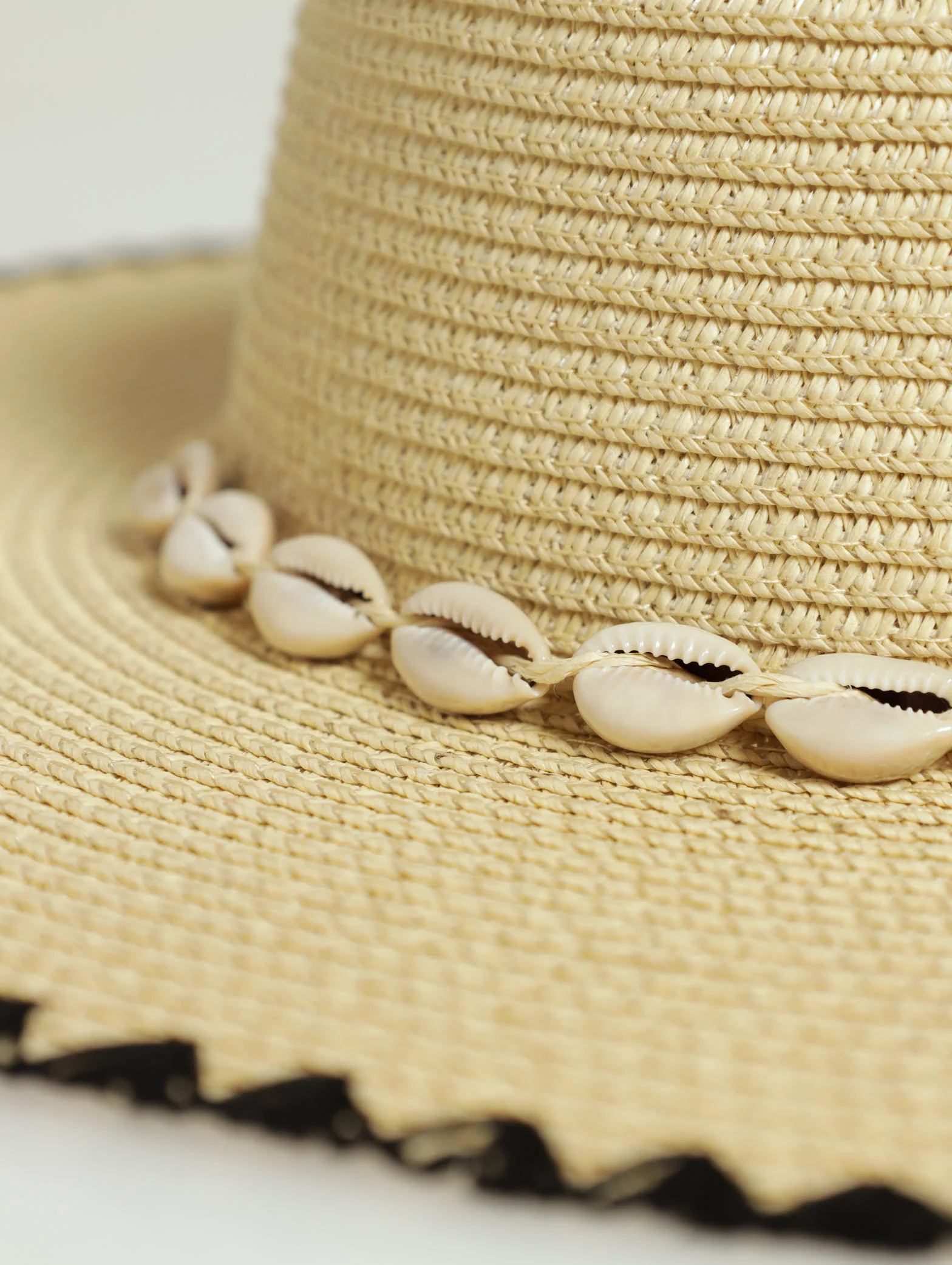 Shell Detail Straw Sun Hat - Natural - Image 2