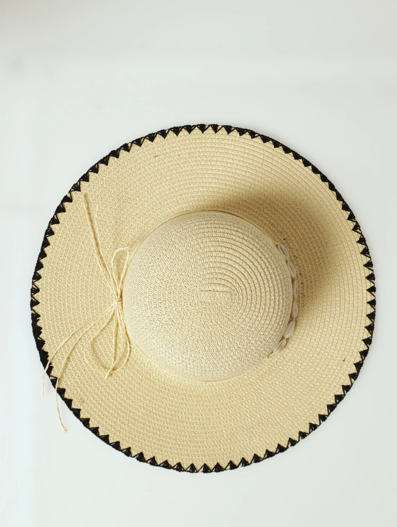 Shell Detail Straw Sun Hat - Natural - Image 5