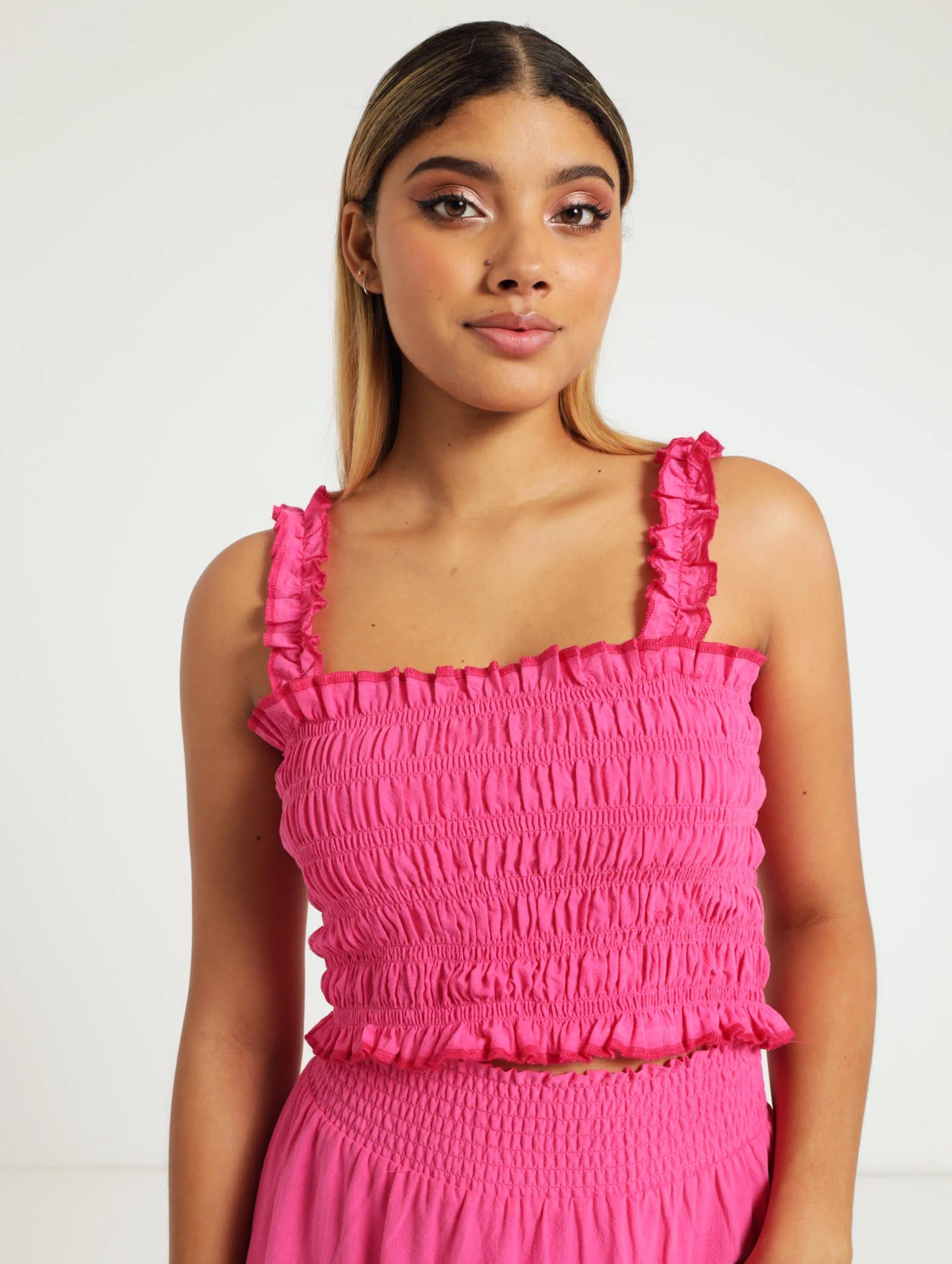 Shirred Cotton Top