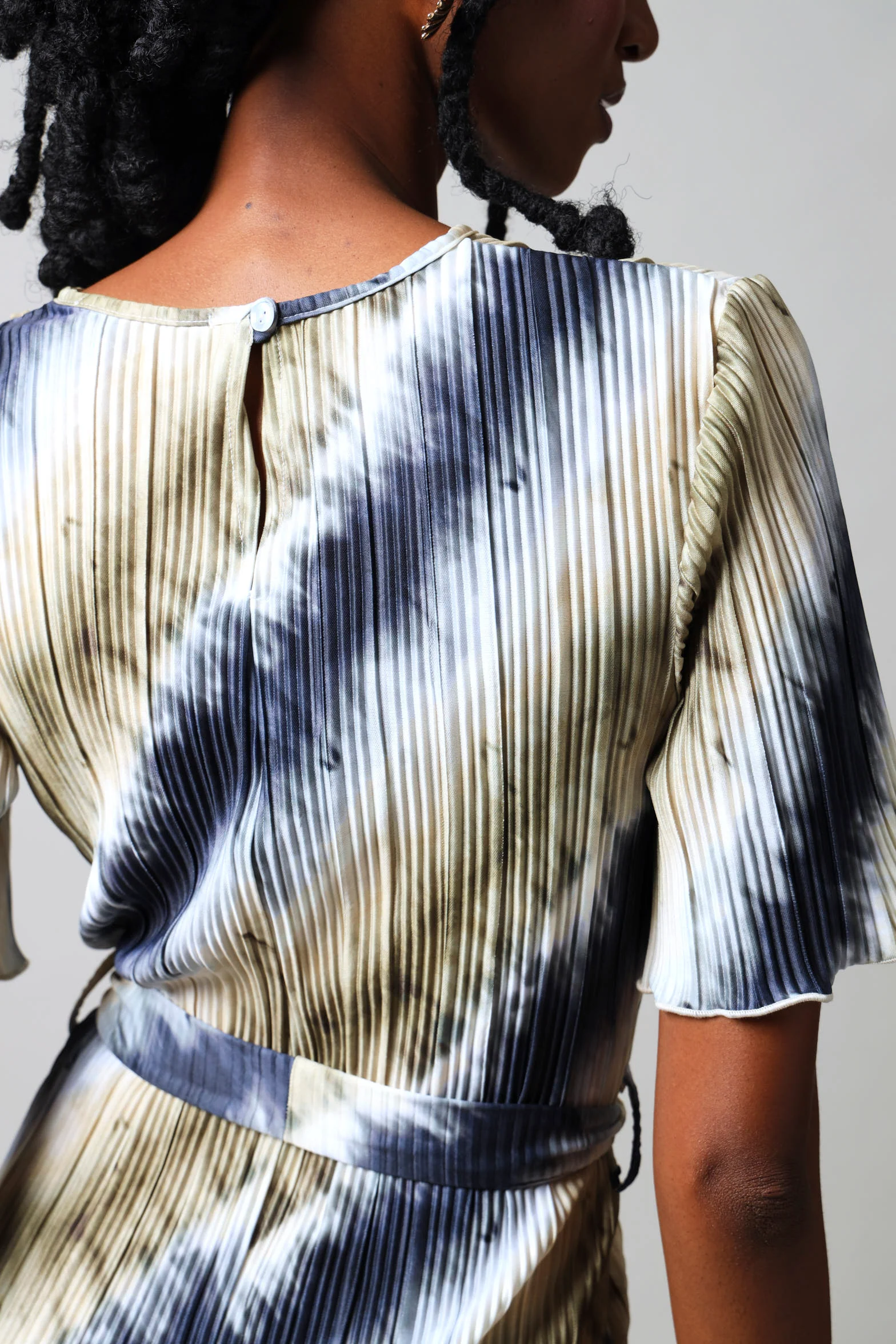 Short Sleeve Bodre Dress - Multi - Image 3