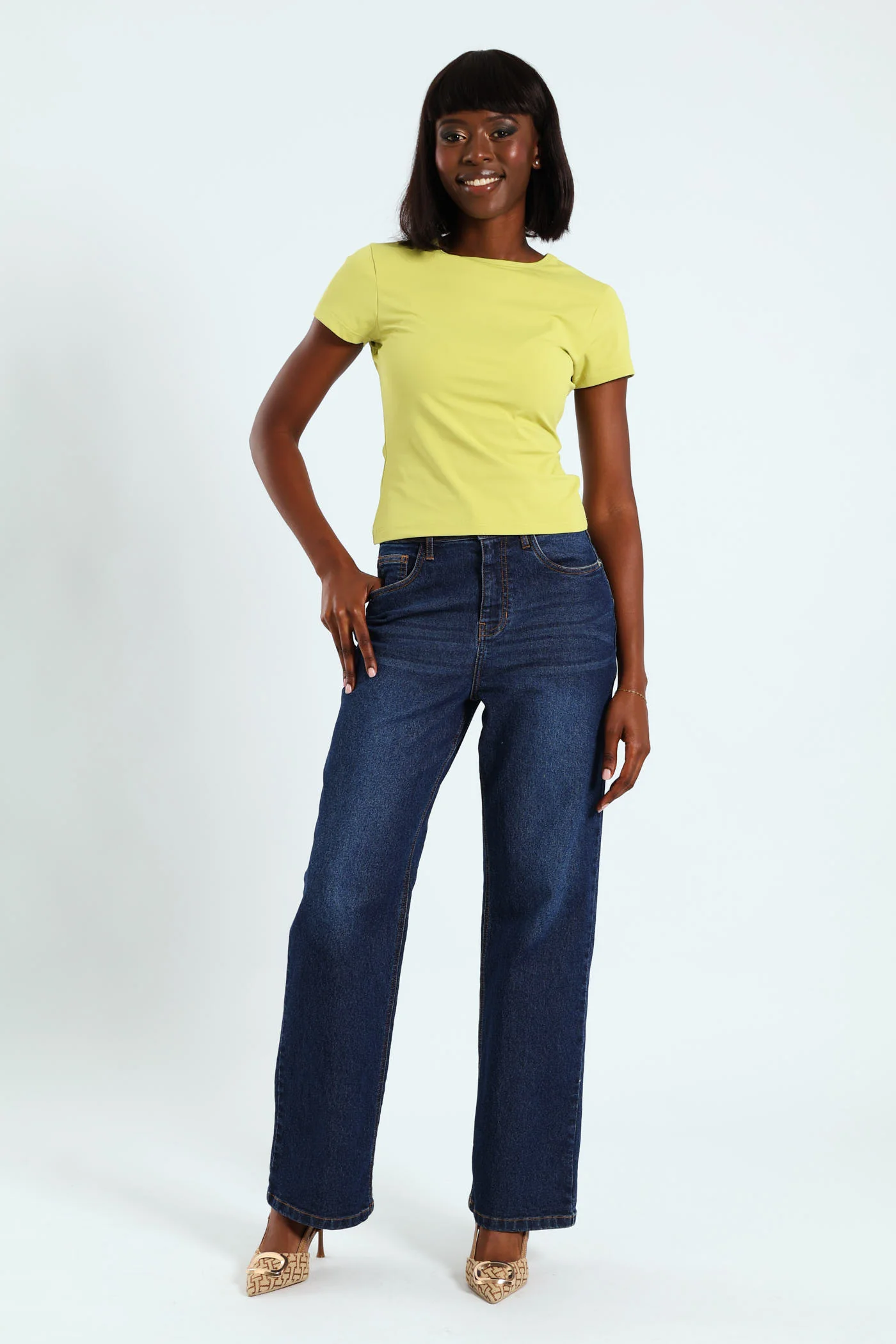 Short Sleeve Polyamide Tee - Lime - Image 2