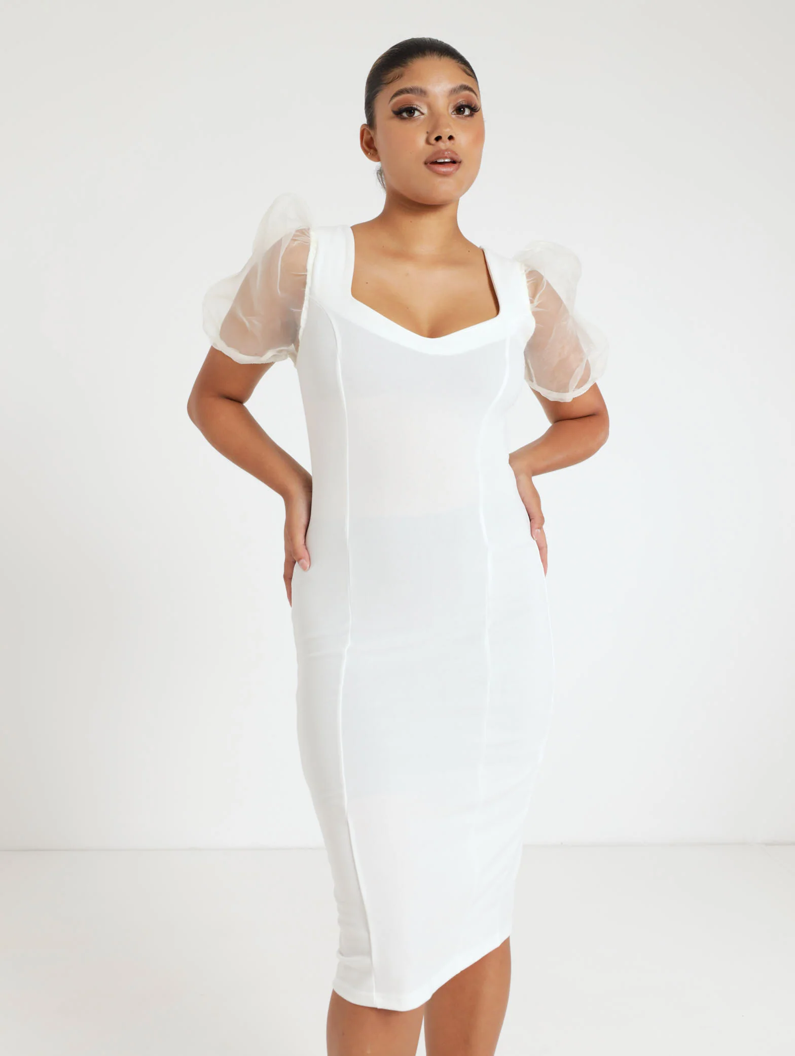 Short Sleeve Scuba Bodycon Dress