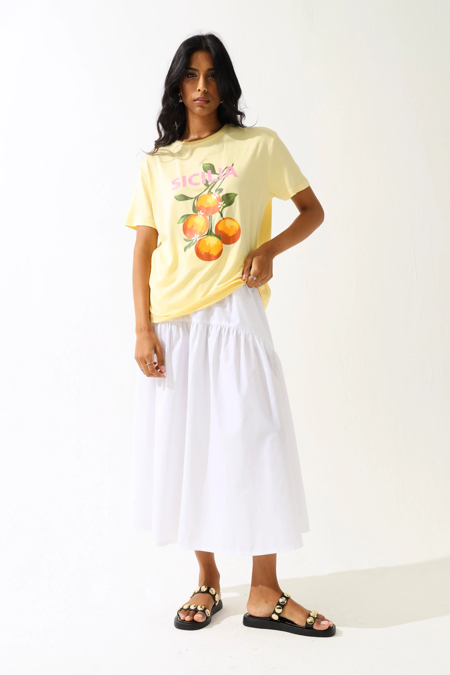 Sicilia Screen Tee - Yellow