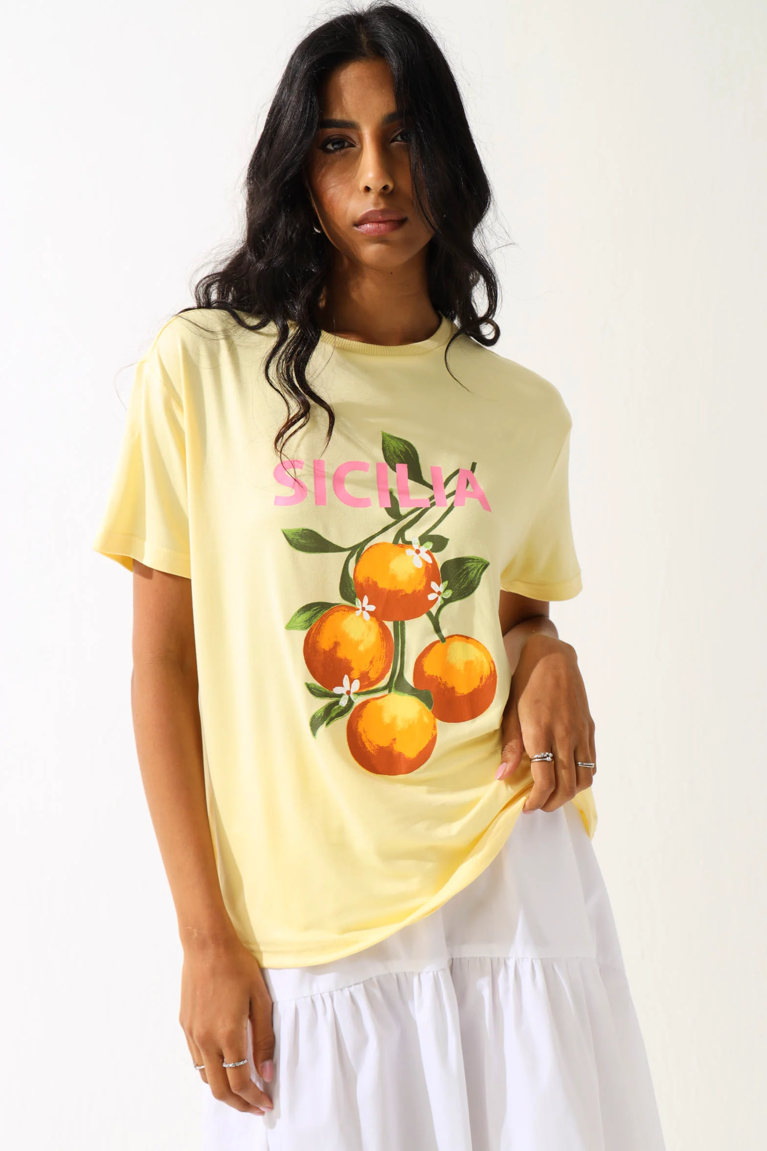 Sicilia Screen Tee - Yellow - Image 2